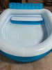 Family Pool with Bench Oval Kiddie Pool - PVC