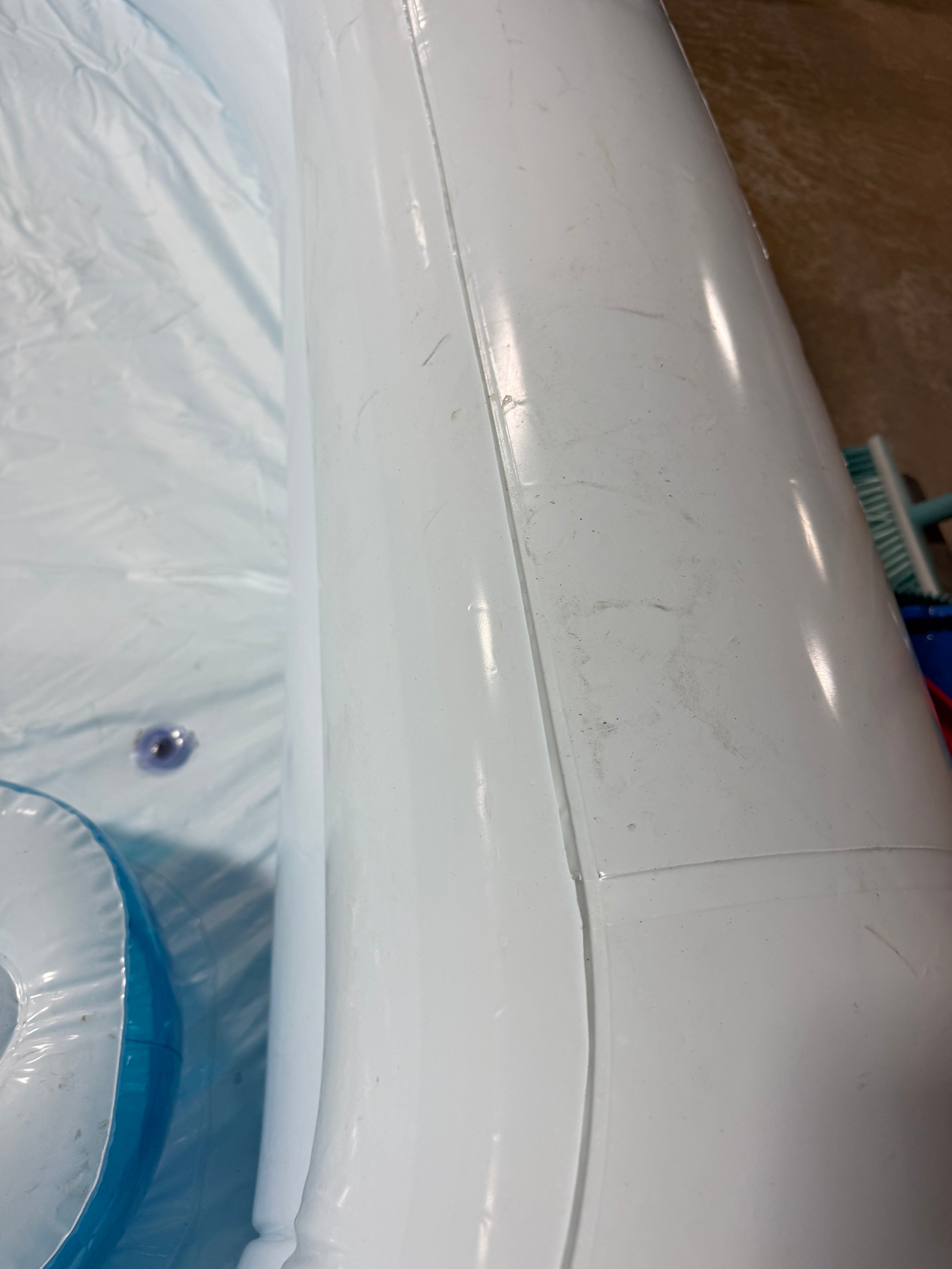 Family Pool with Bench Oval Kiddie Pool - PVC