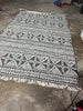 Outdoor Rug Tasseled Charcoal 6'x9'