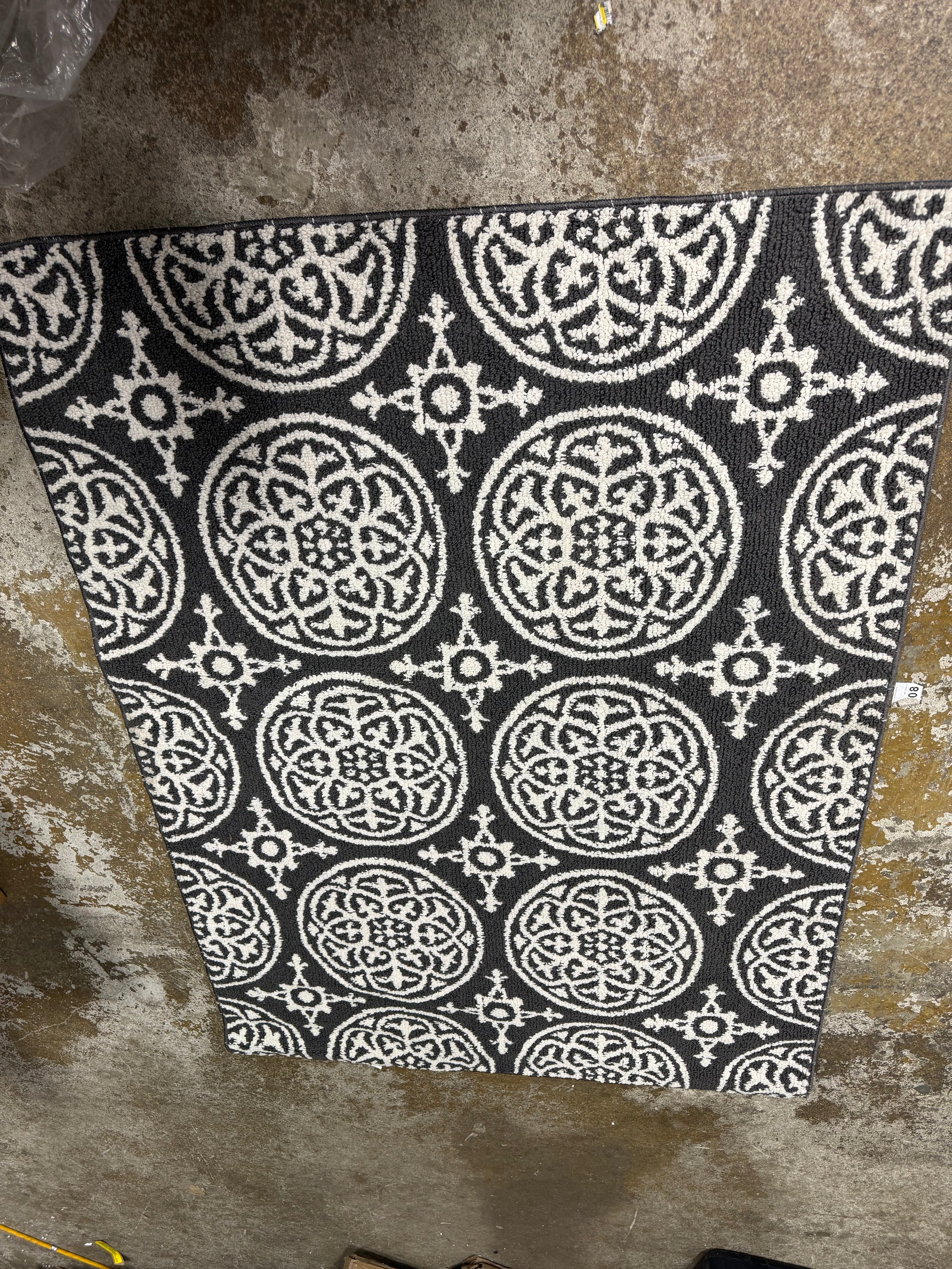 Medallion Washable Tufted And Hooked Rug 4'X5'6"