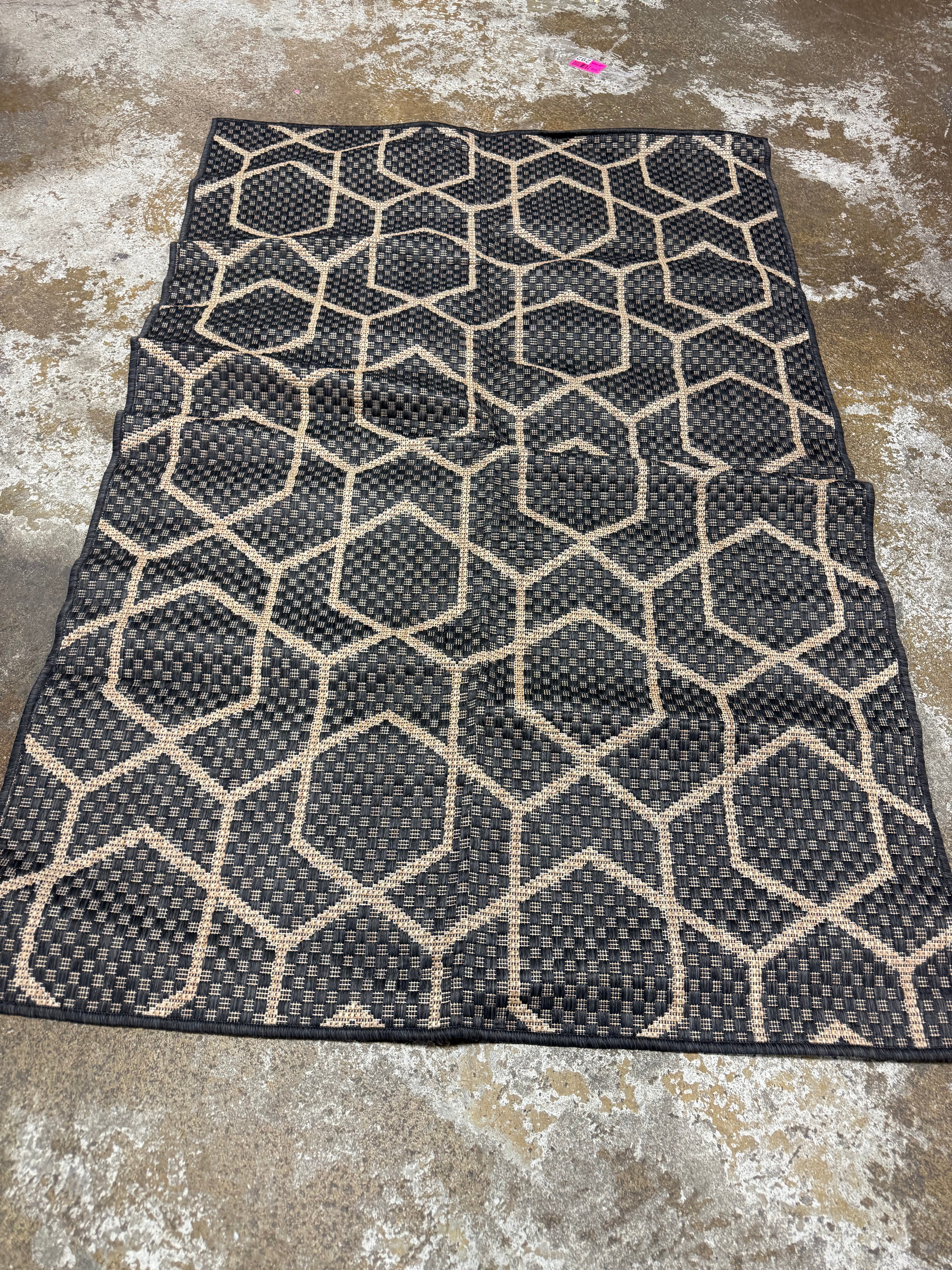 Horizon Charcoal 4 ft. x 6 ft. Indoor/Outdoor All-Over design Contemporary Area Rug