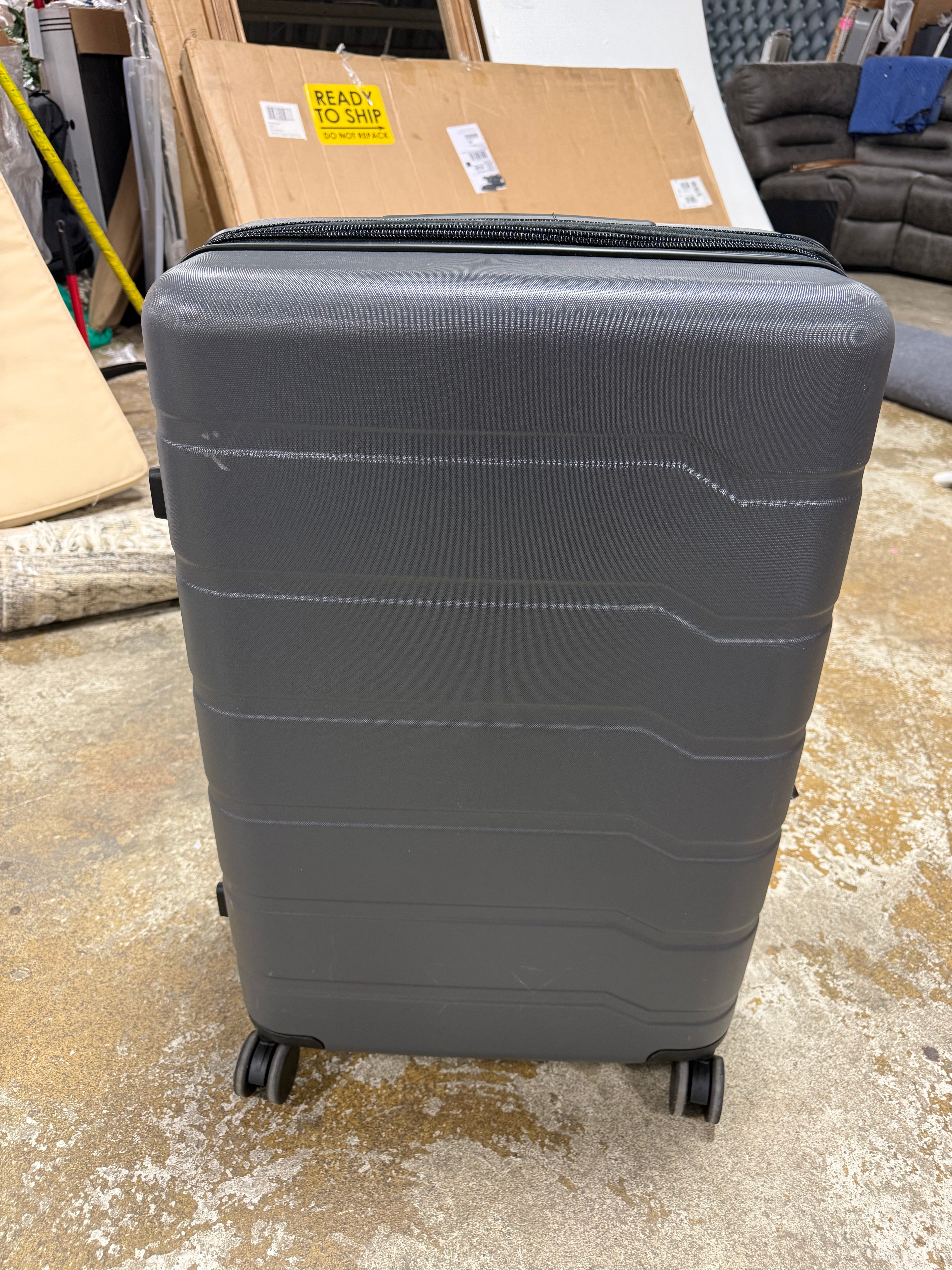 Hardside Large Checked Spinner Suitcase