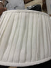 Pendant with Pleated Shade Ceiling Light: White Elegant Iron & Cotton Fixture