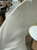 Pendant with Pleated Shade Ceiling Light: White Elegant Iron & Cotton Fixture