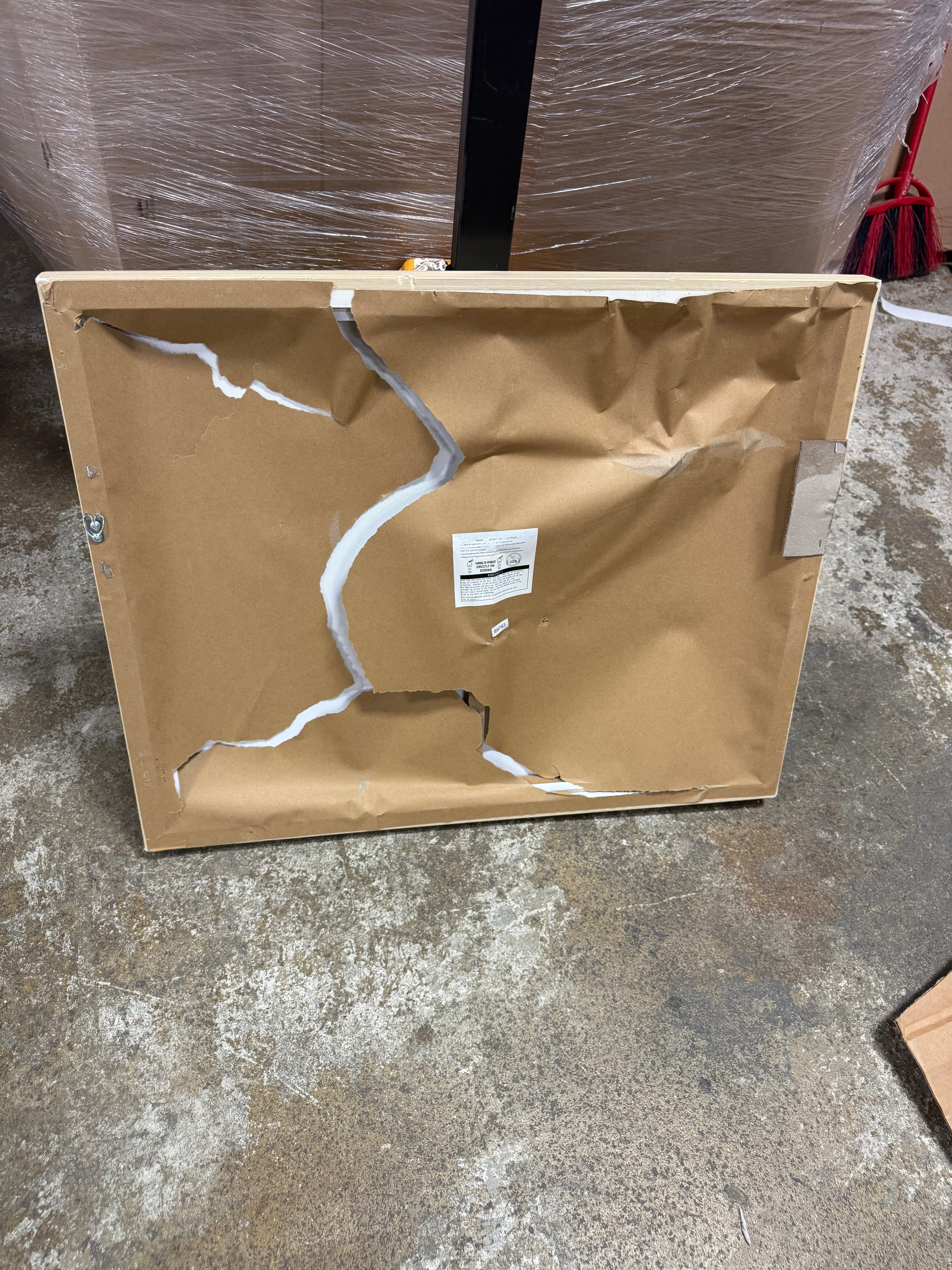 Faded Landscape Framed Wall Canvases Natural - Set of 2