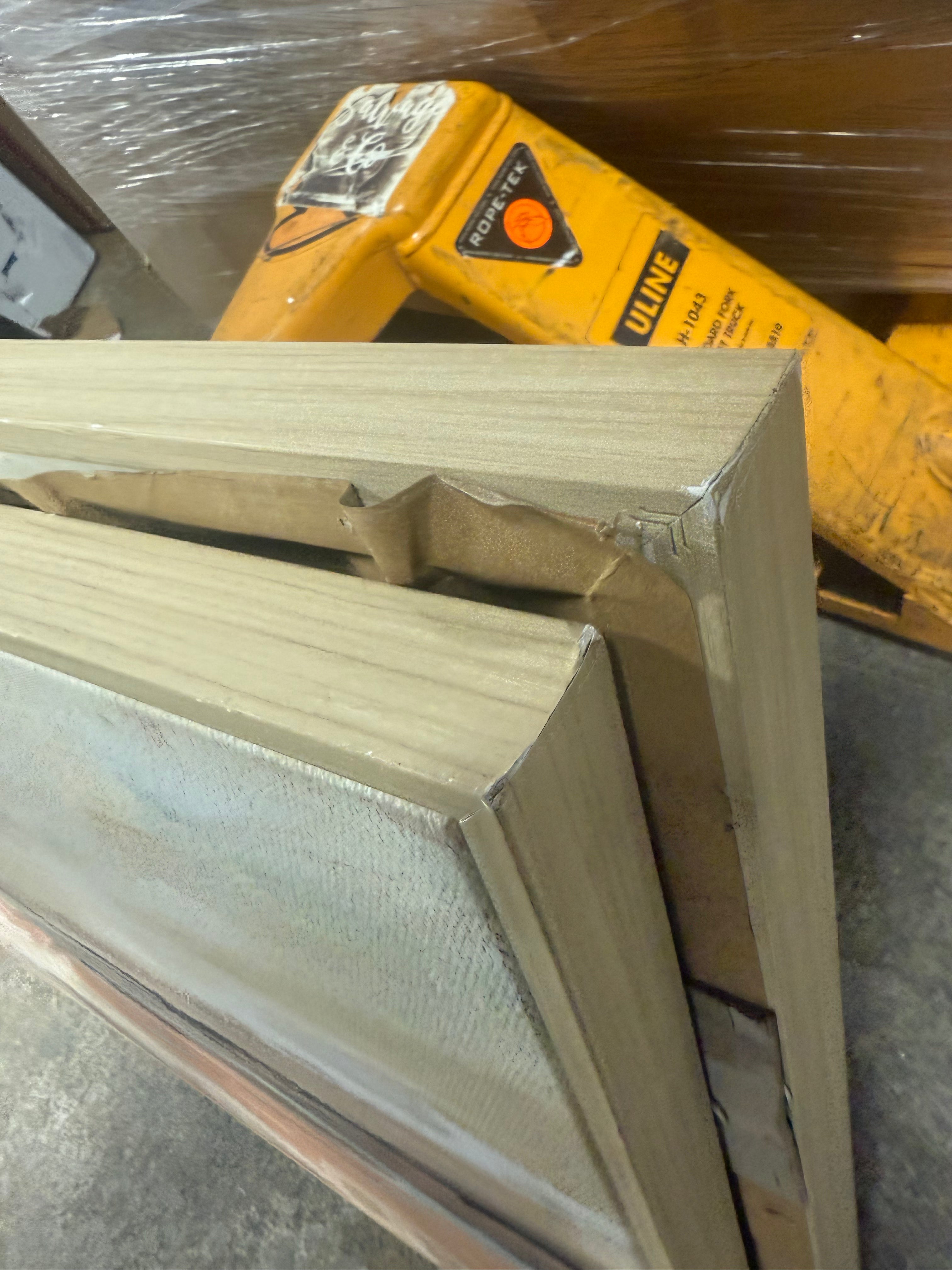 Faded Landscape Framed Wall Canvases Natural - Set of 2