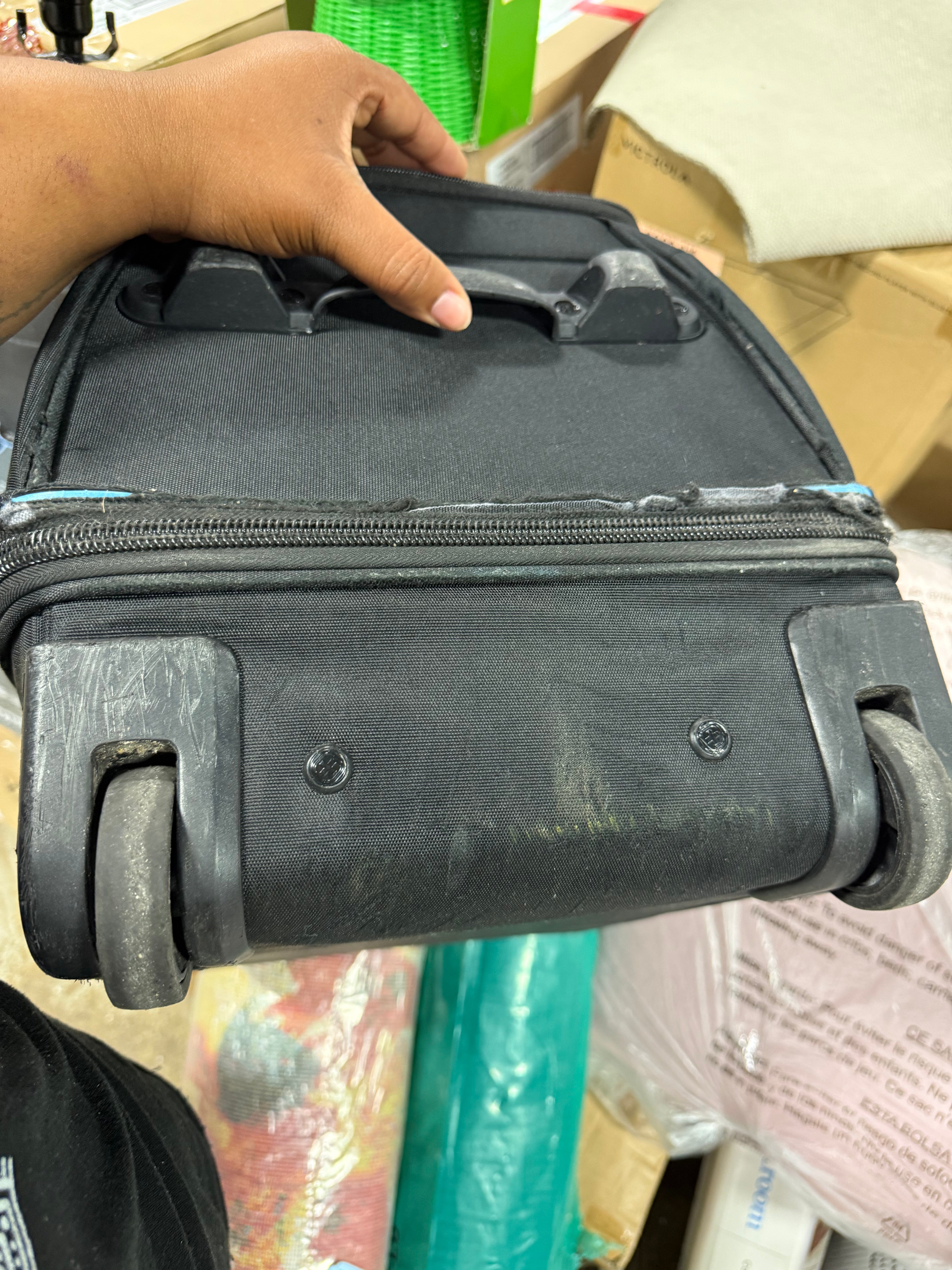 Large Lightweight Rolling Duffel Men's and Women's - Blue/Green