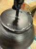 Large Ceramic Table Lamp Black - Embossed Detail