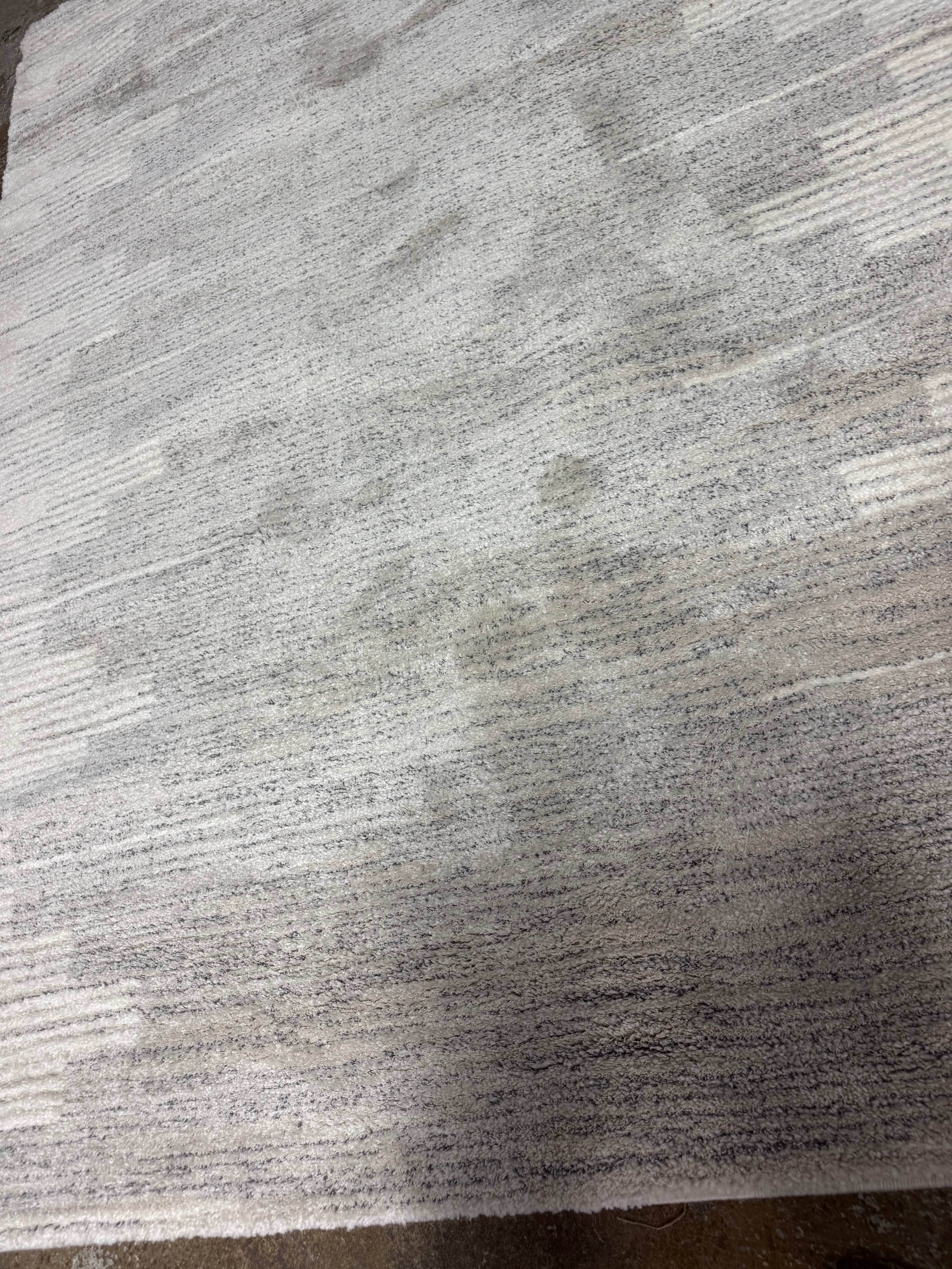 Modern Lines Plush Area Rug Cream 5'x7'