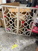 Set of 2 Wood Lattice Wall Hanging Brown - Elegant Decorative Panels