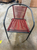 PVC Stackable Patio Chair Red
