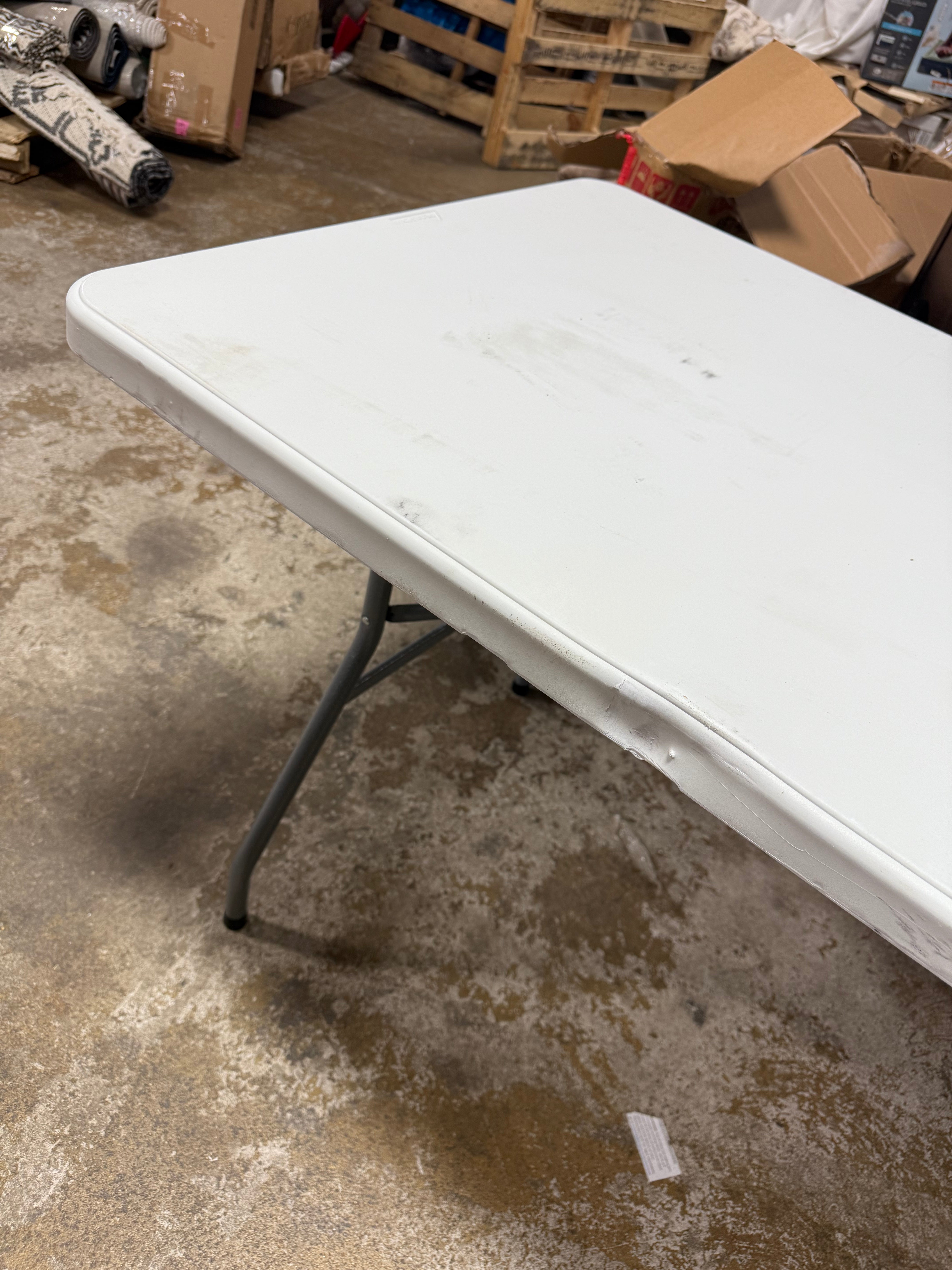 Folding Banquet Table Off White