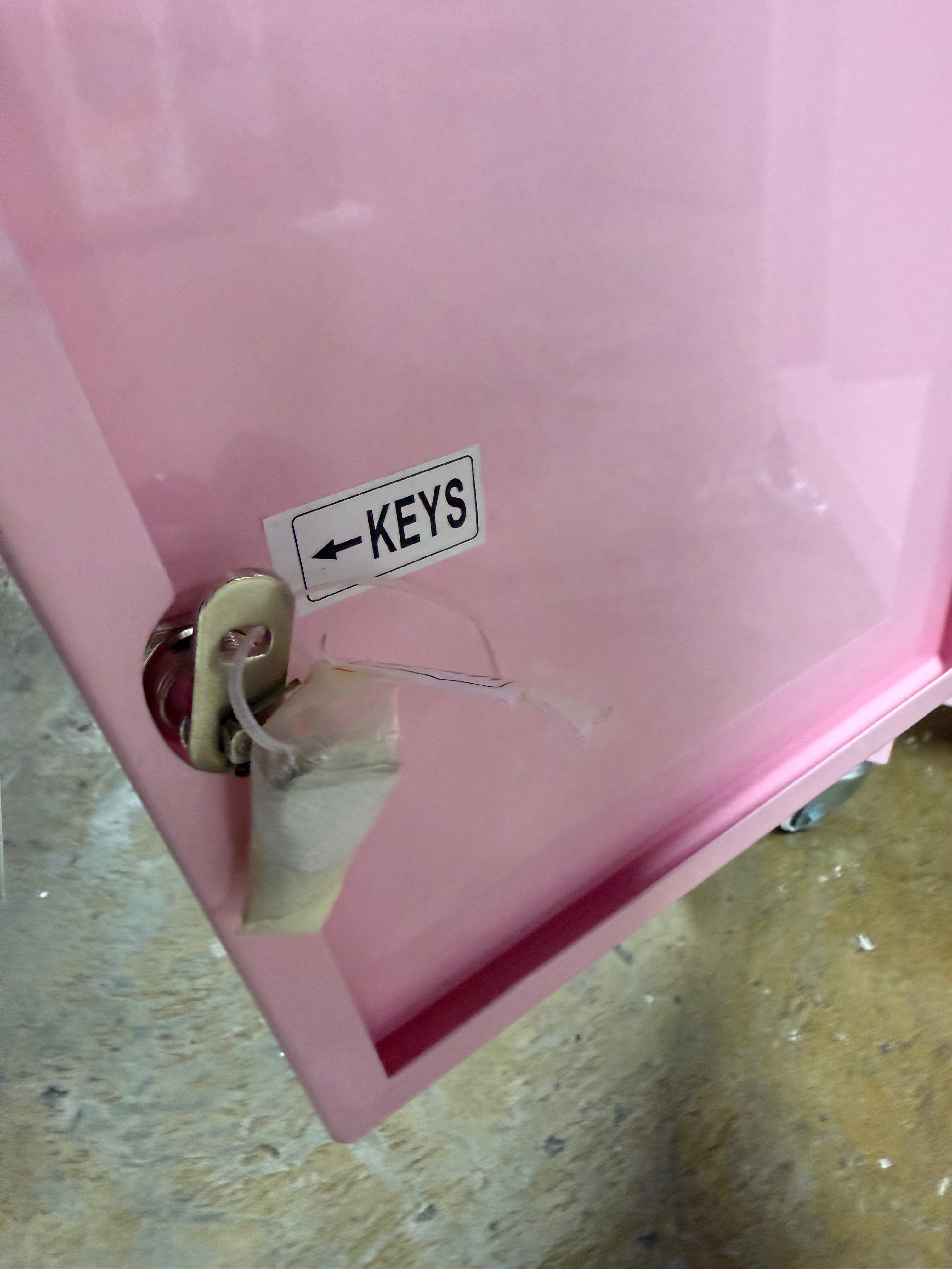Metal Rolling Locker Dorm Storage Cabinet with Lock