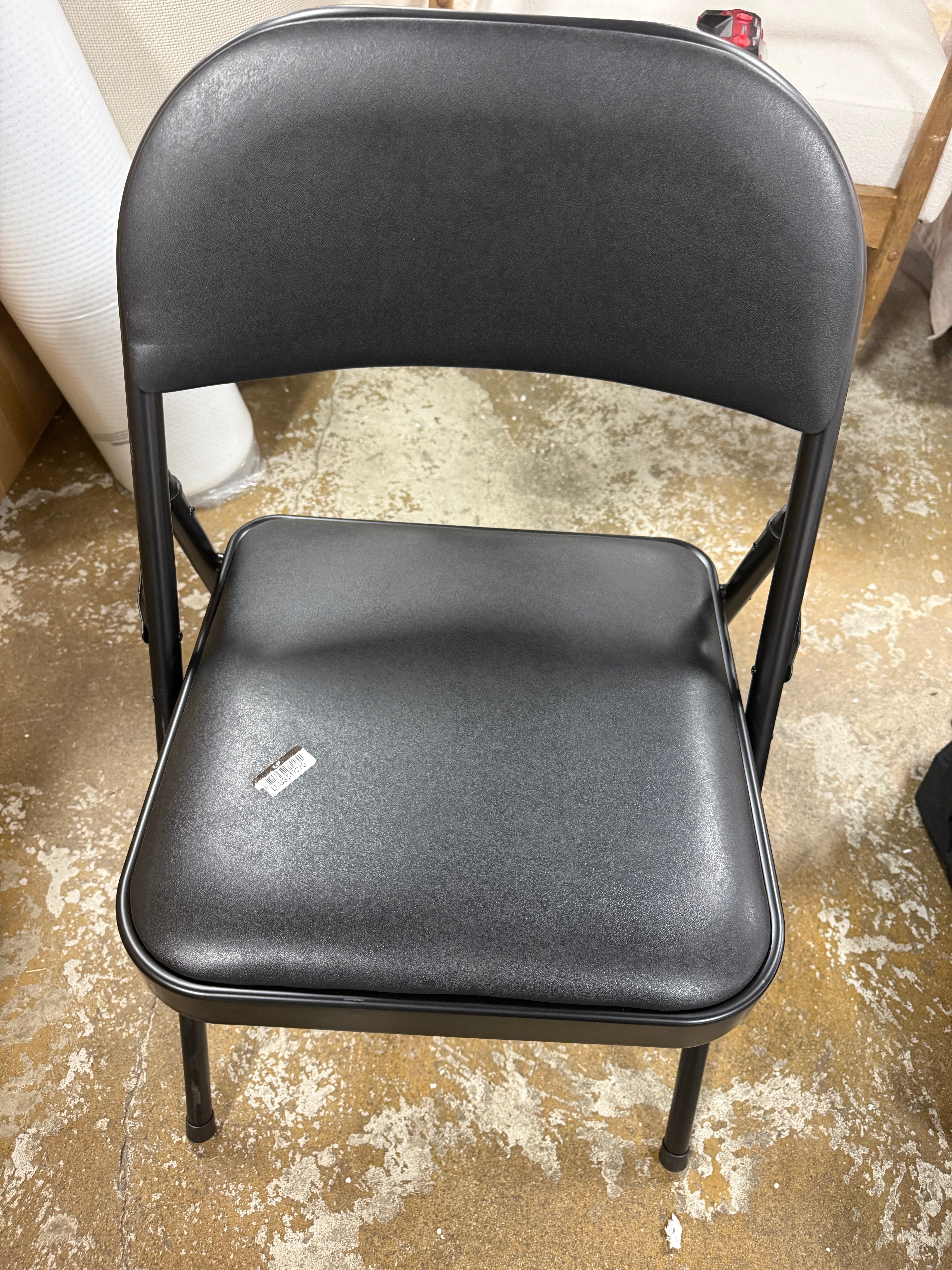 Vinyl Padded Chair Black