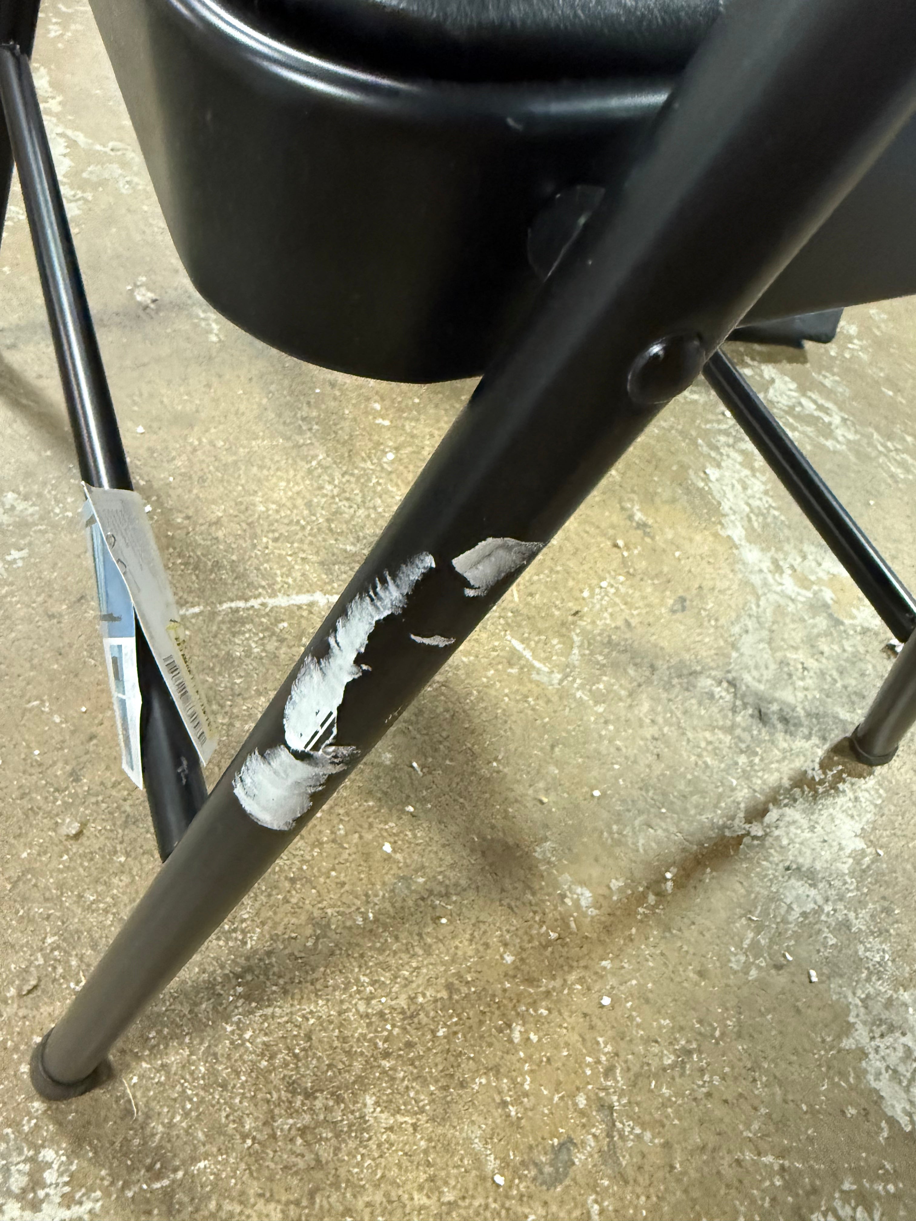 Vinyl Padded Chair Black