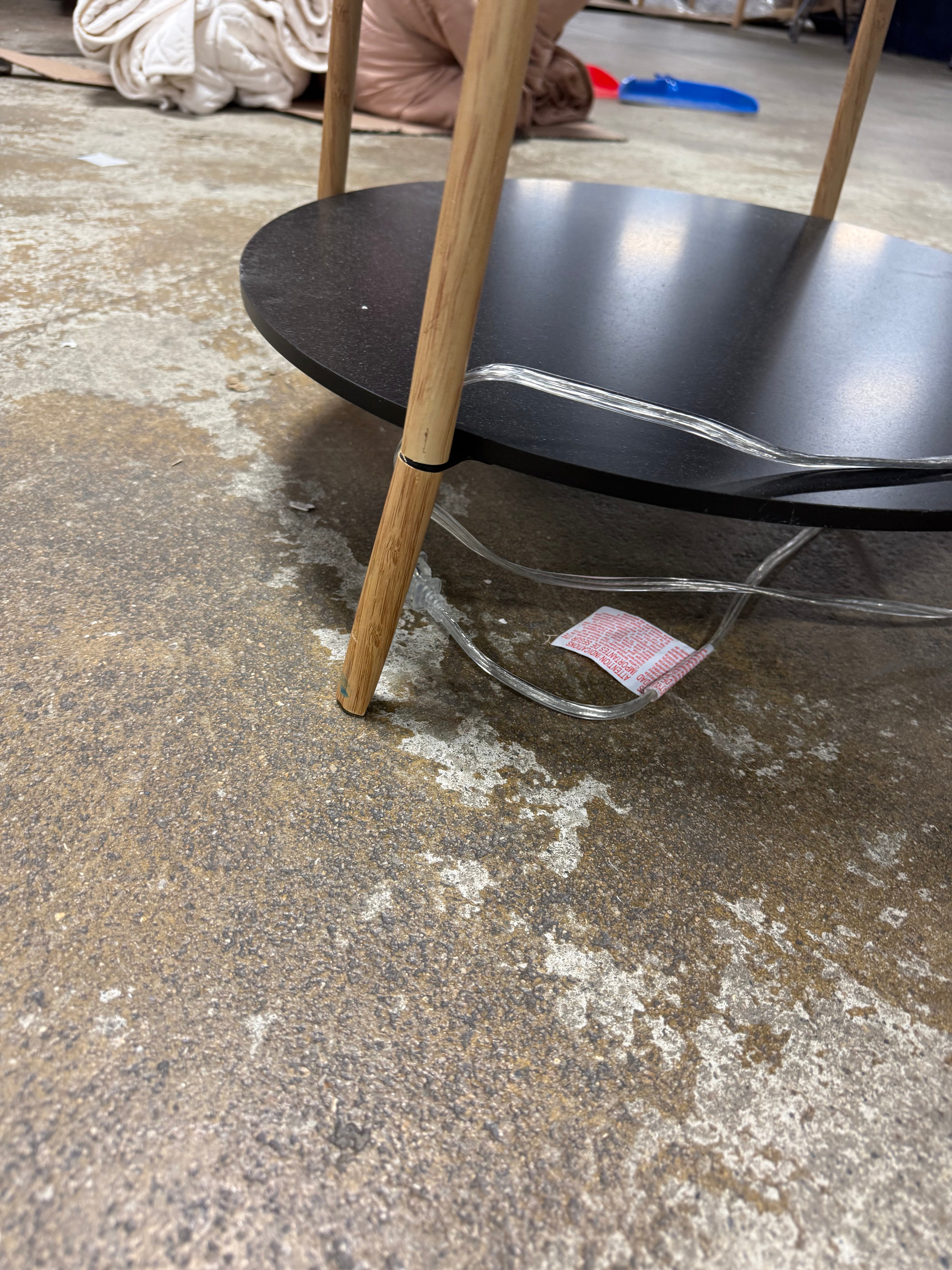 Shelf Floor Lamp Black/Natural - BASE ONLY