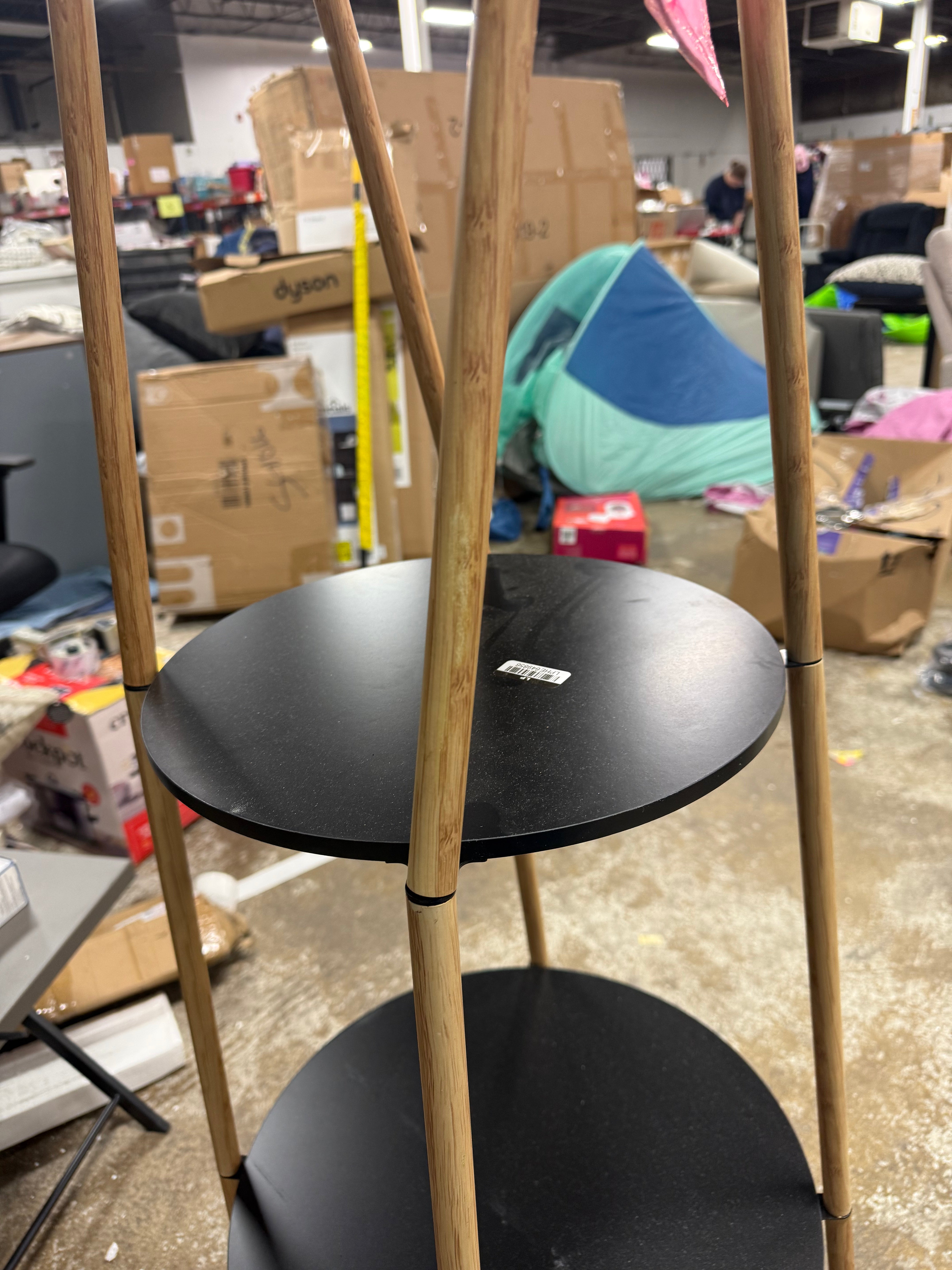 Shelf Floor Lamp Black/Natural - BASE ONLY