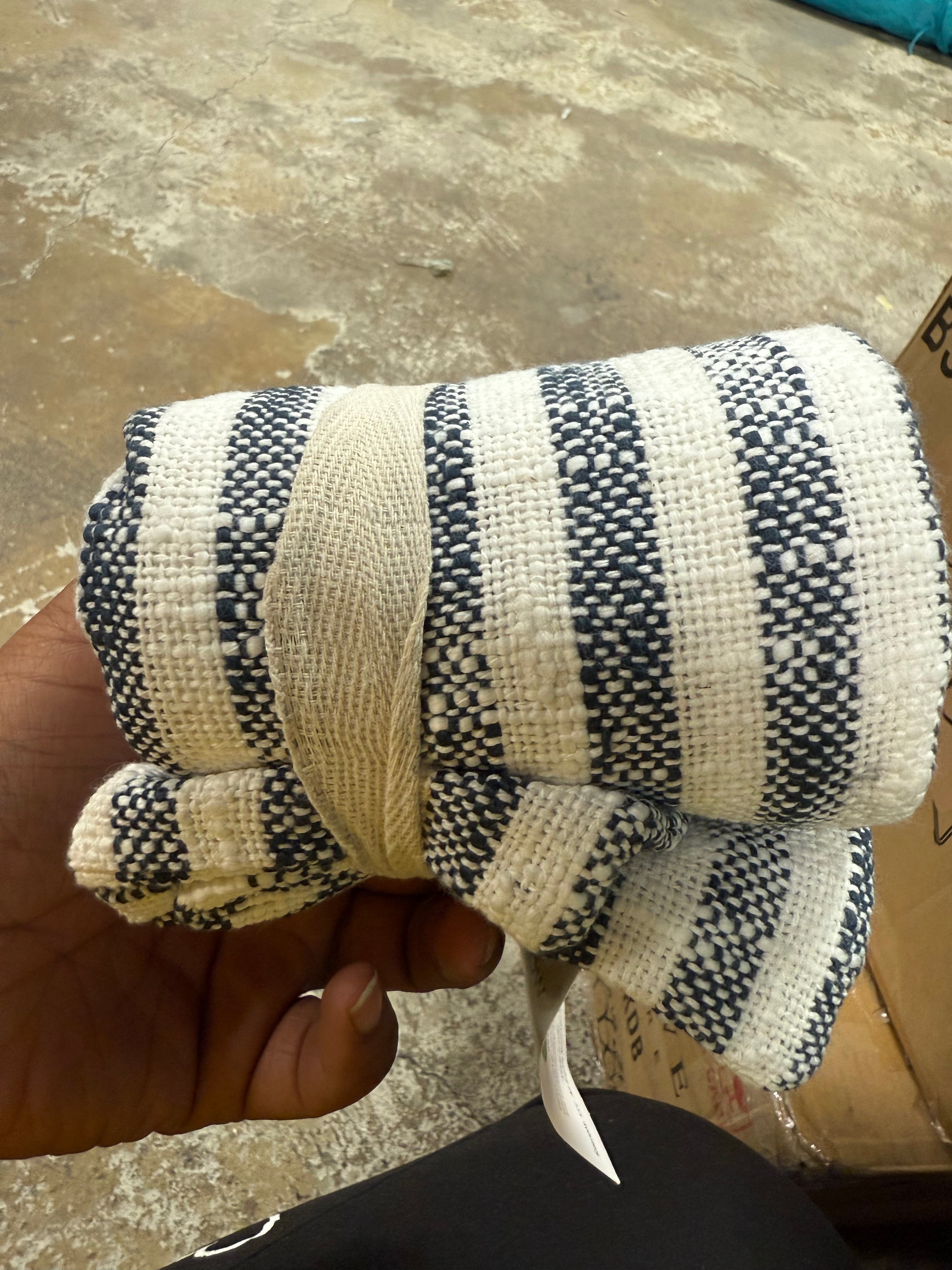 Whitewashed and Distressed Cotton Decor Throw Pillow