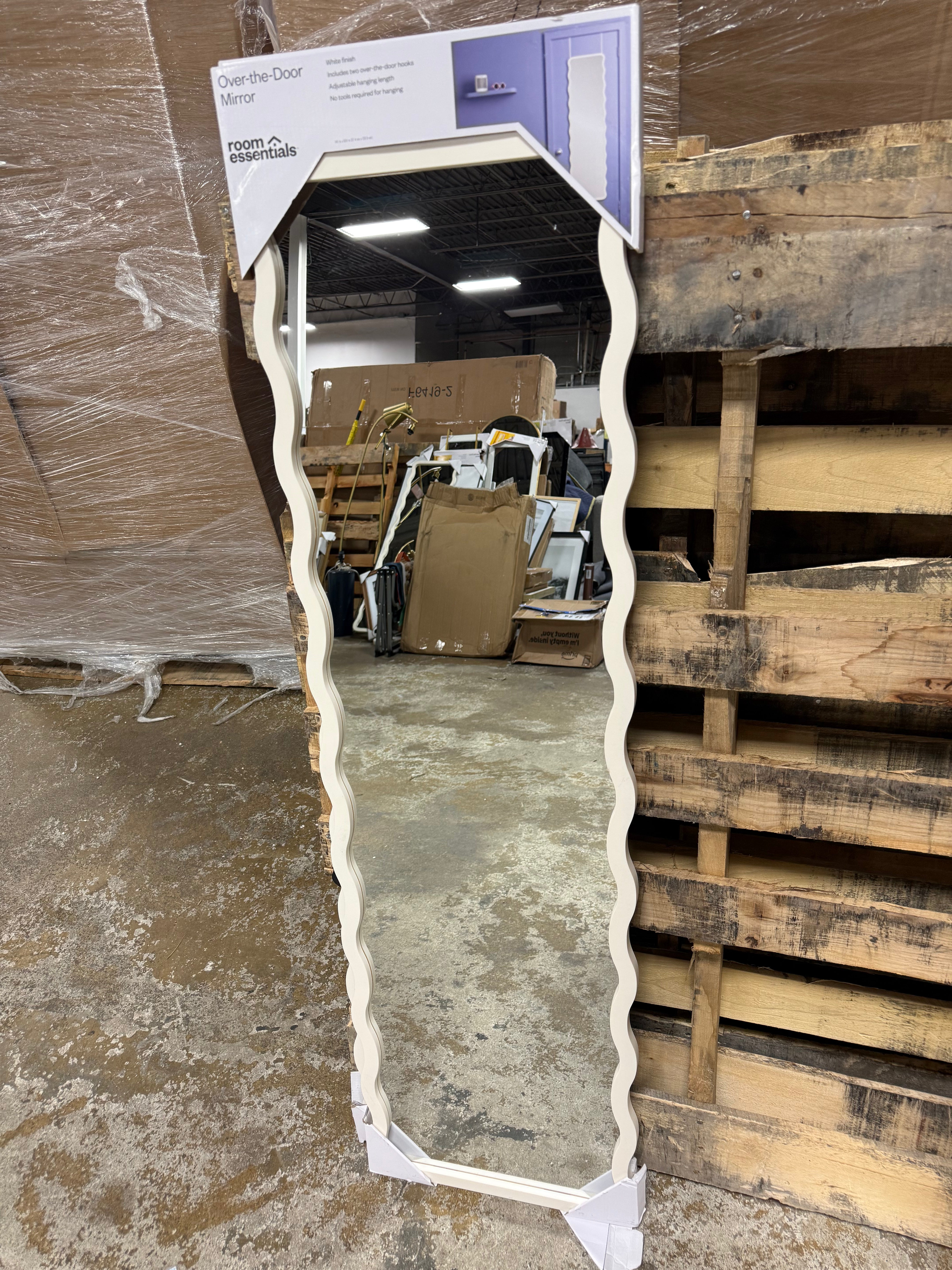 Wavy Over The Door Mirror