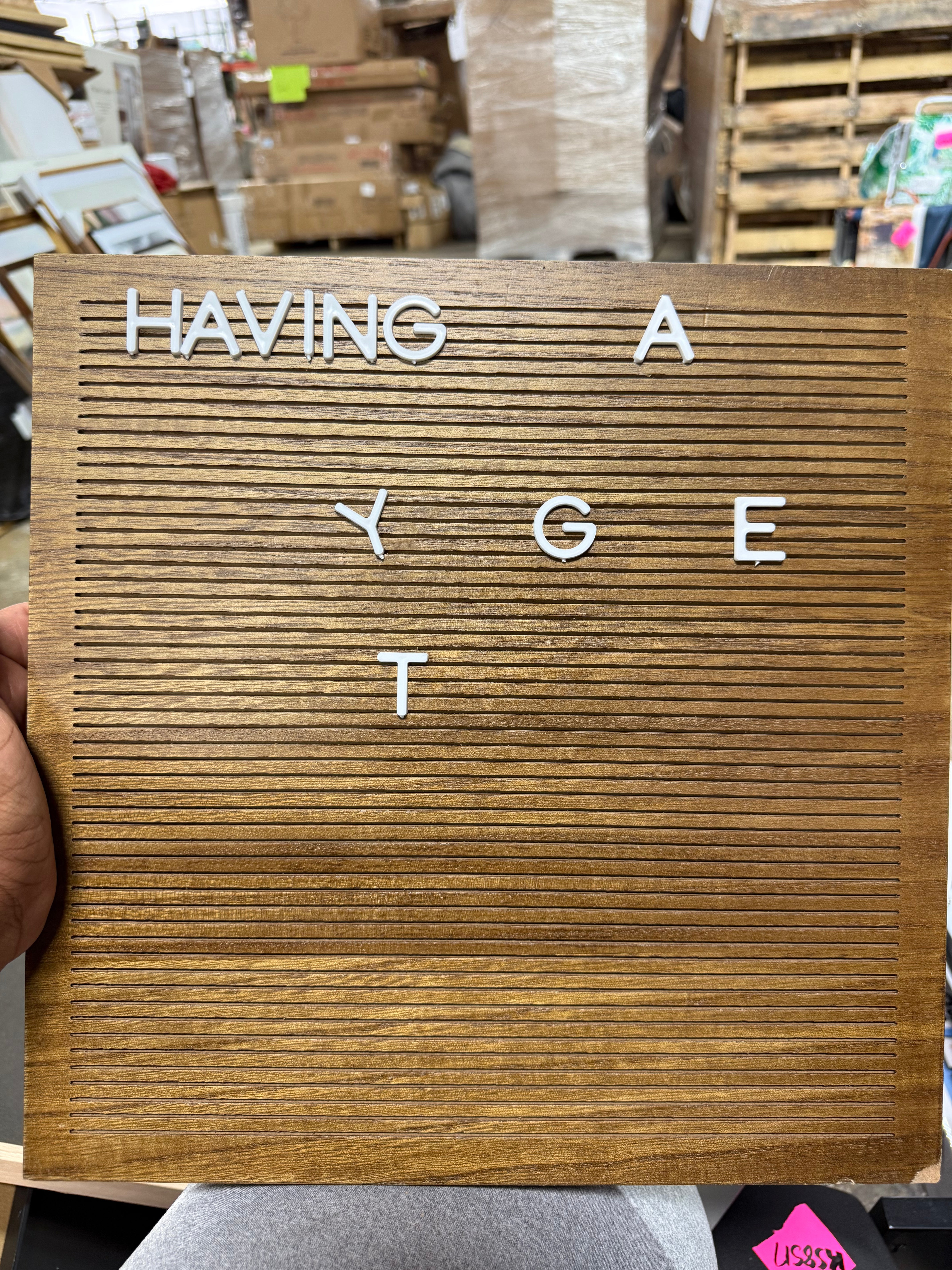 Wood Letter Board Brown