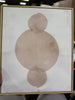 1-Piece Abstract Shapes Framed Canvas Brown