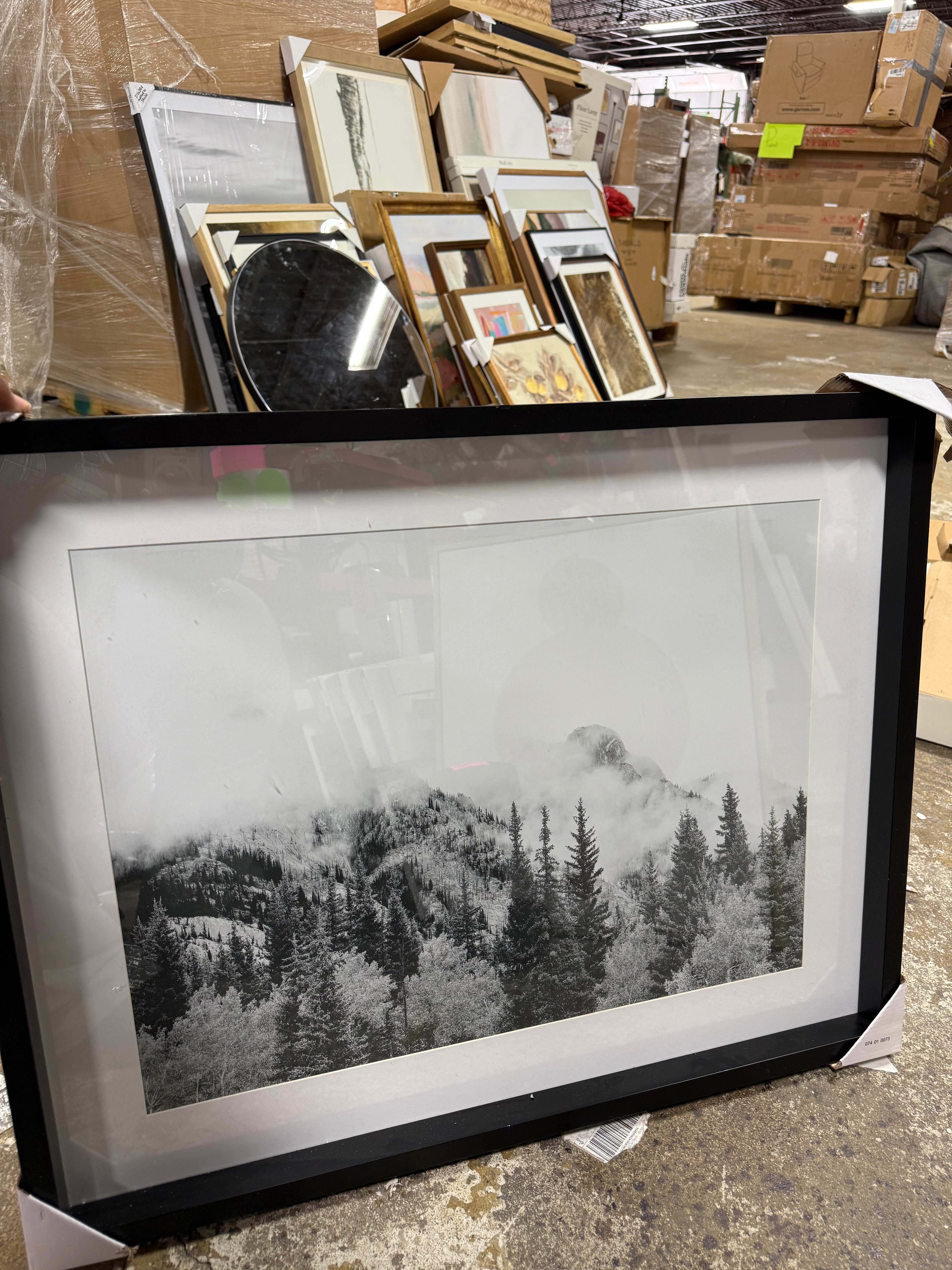 Foggy Mountains Framed Wall Art