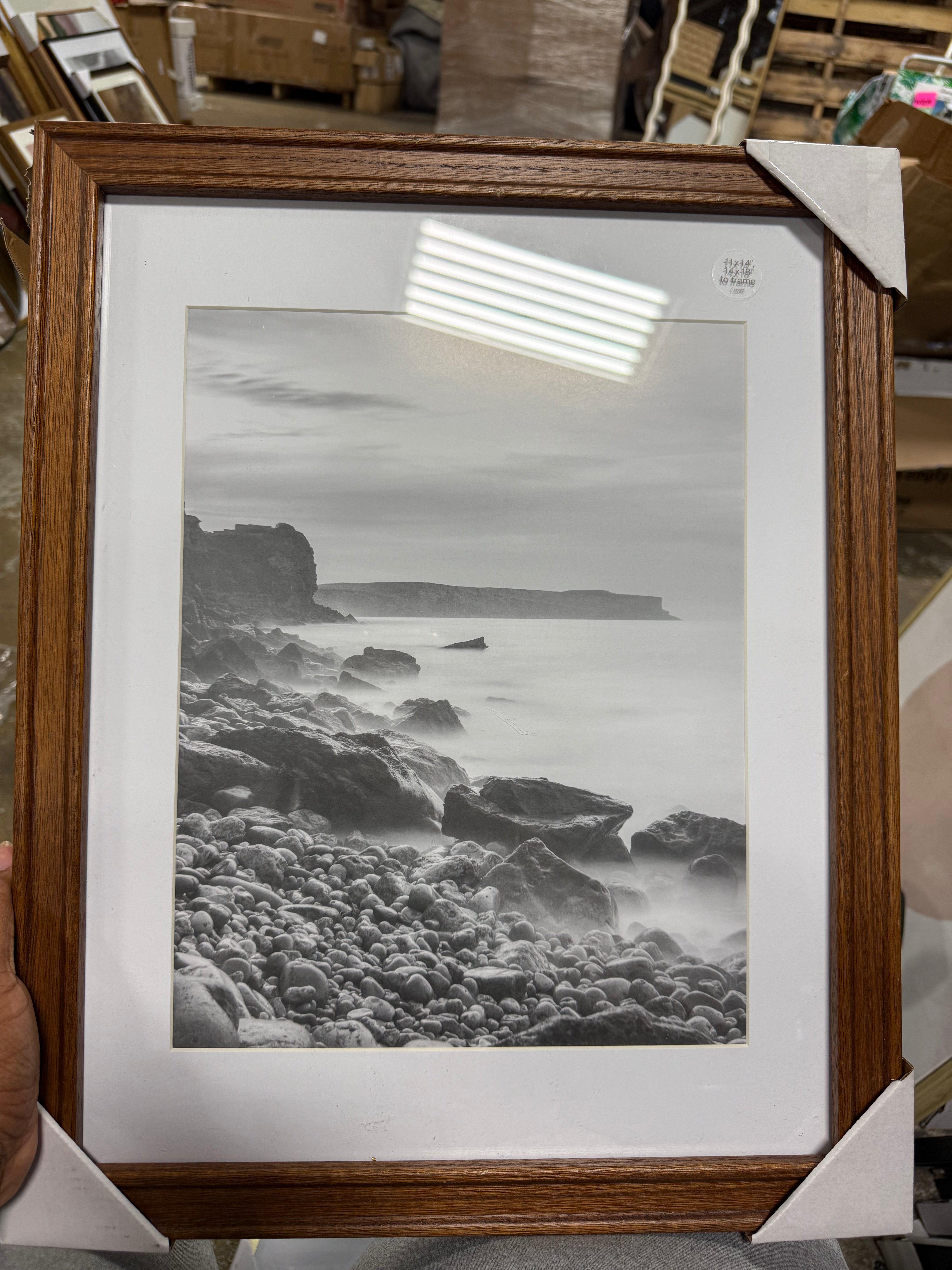 Wood Matted Wall Frame Midtone Woodgrain