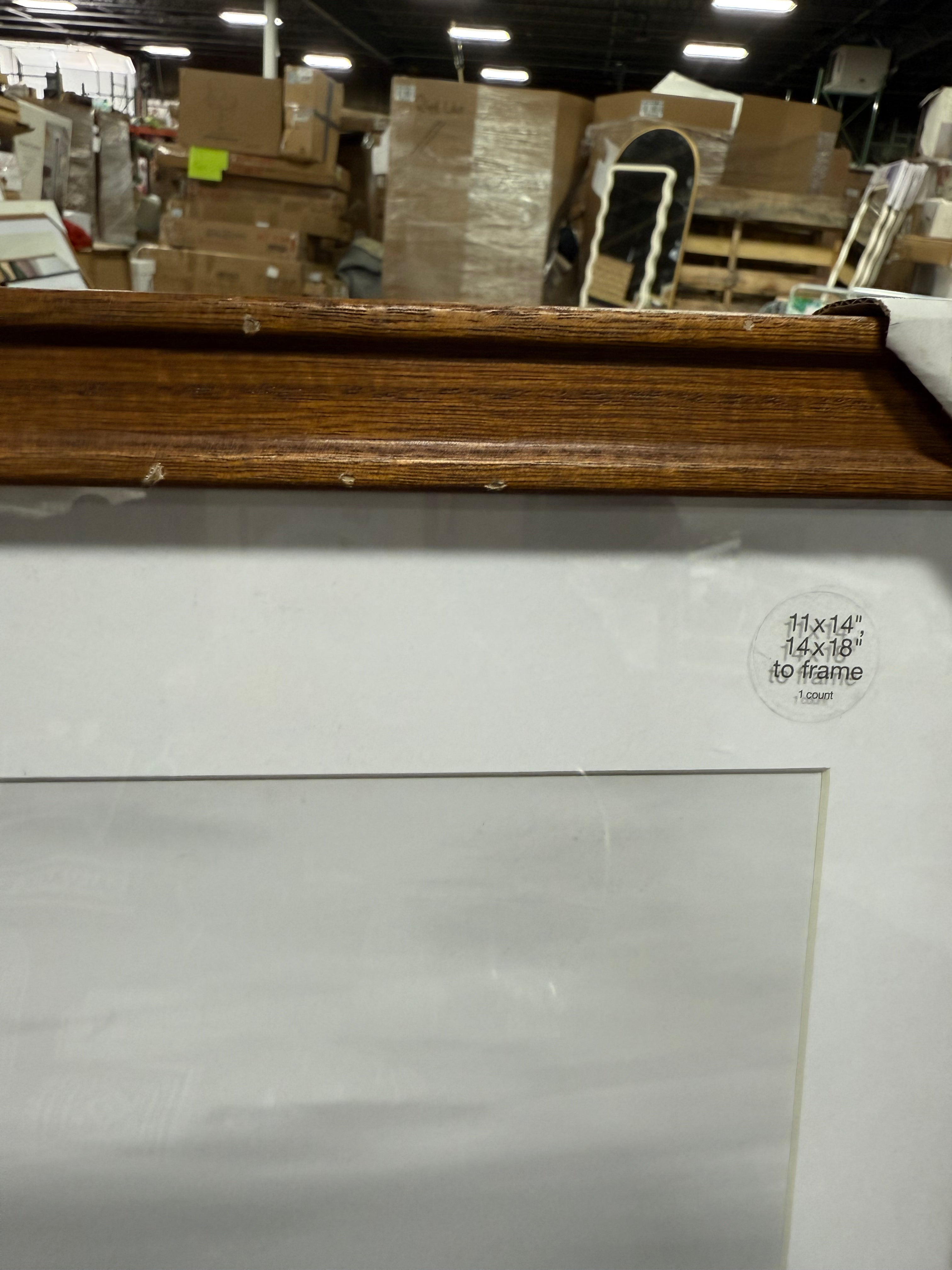 Wood Matted Wall Frame Midtone Woodgrain