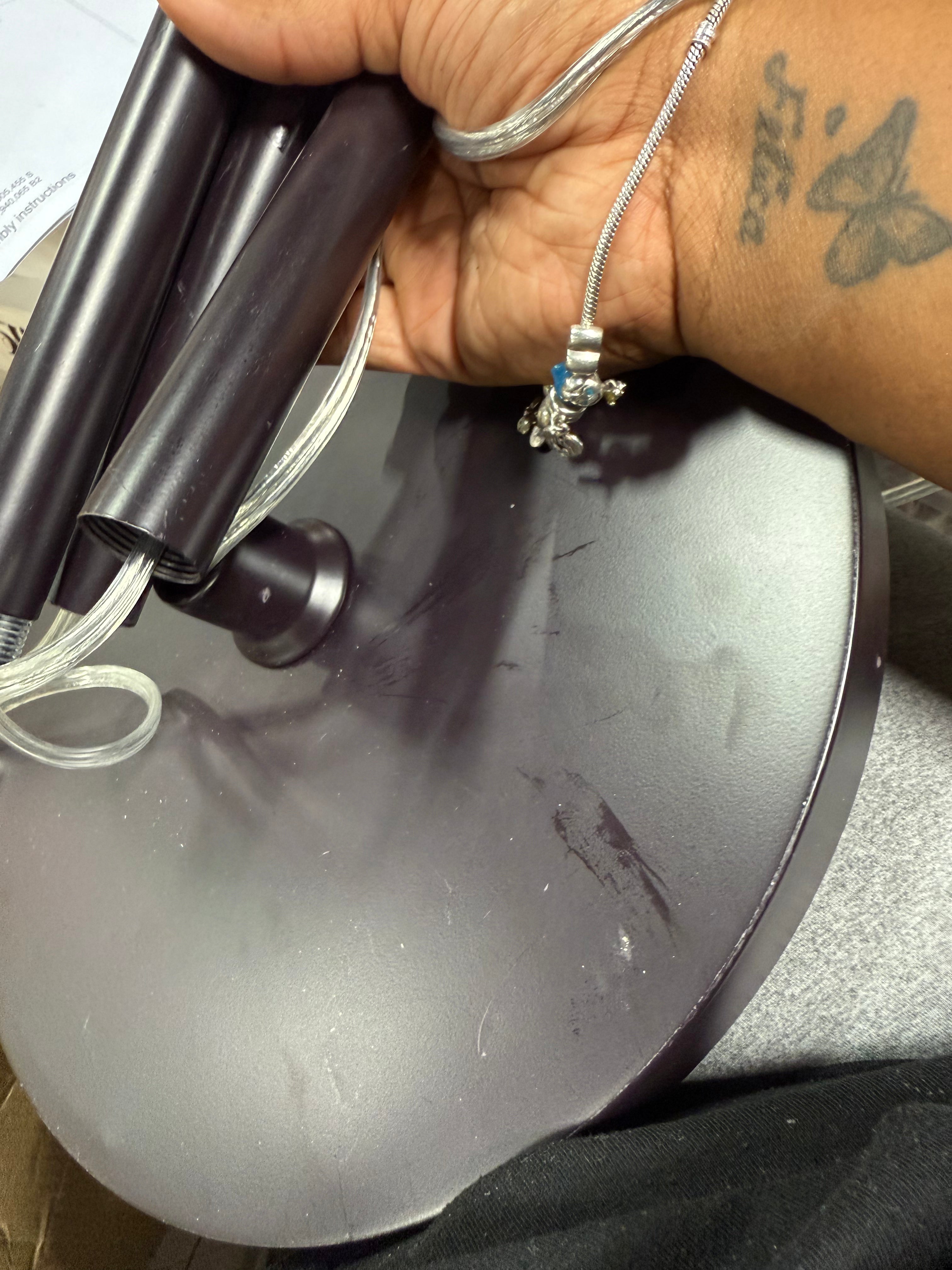 Cantilever Drop Pendant Swing Arm Floor Lamp Brown