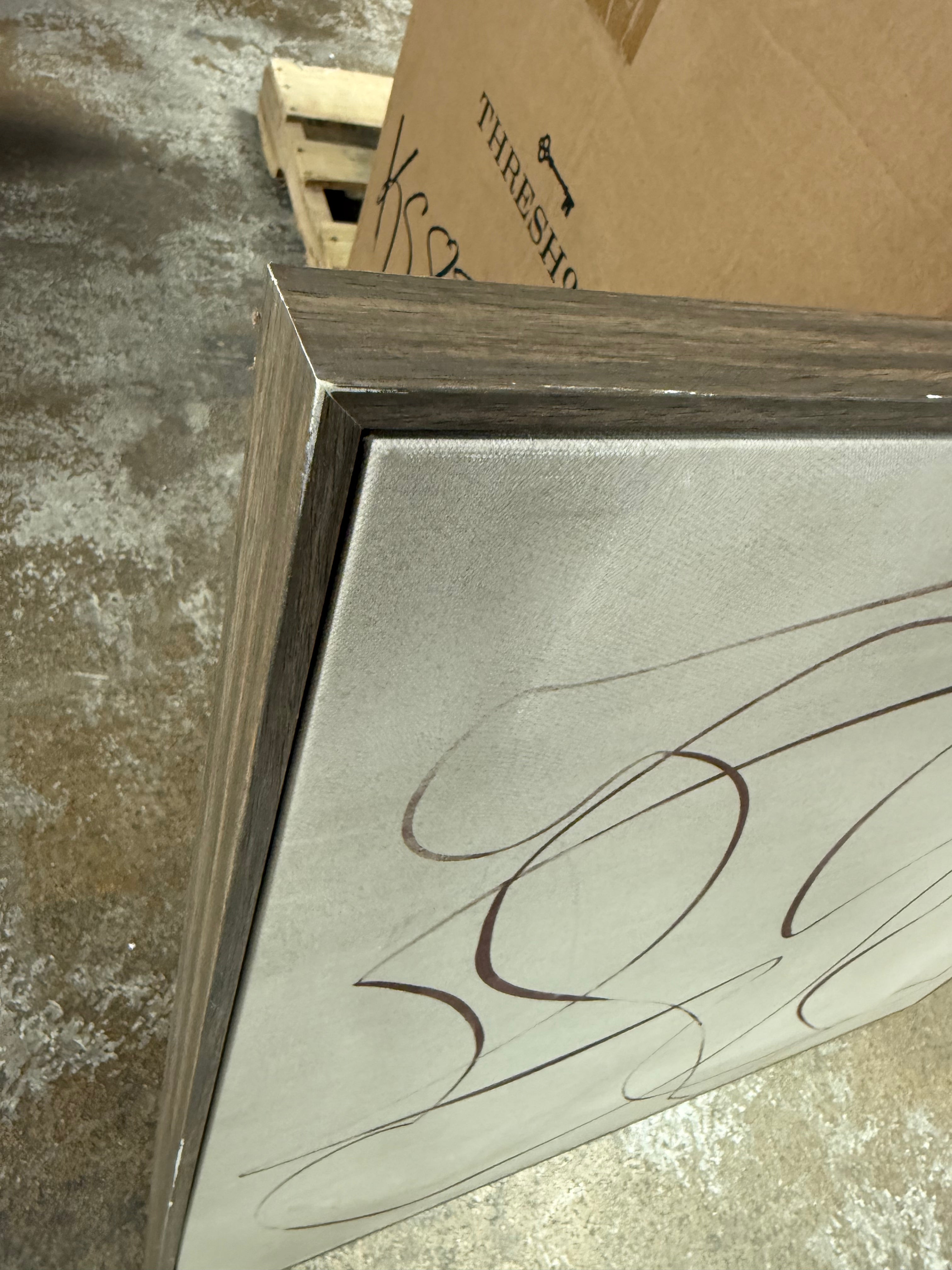 Line Abstract Framed Canvas Wall Art