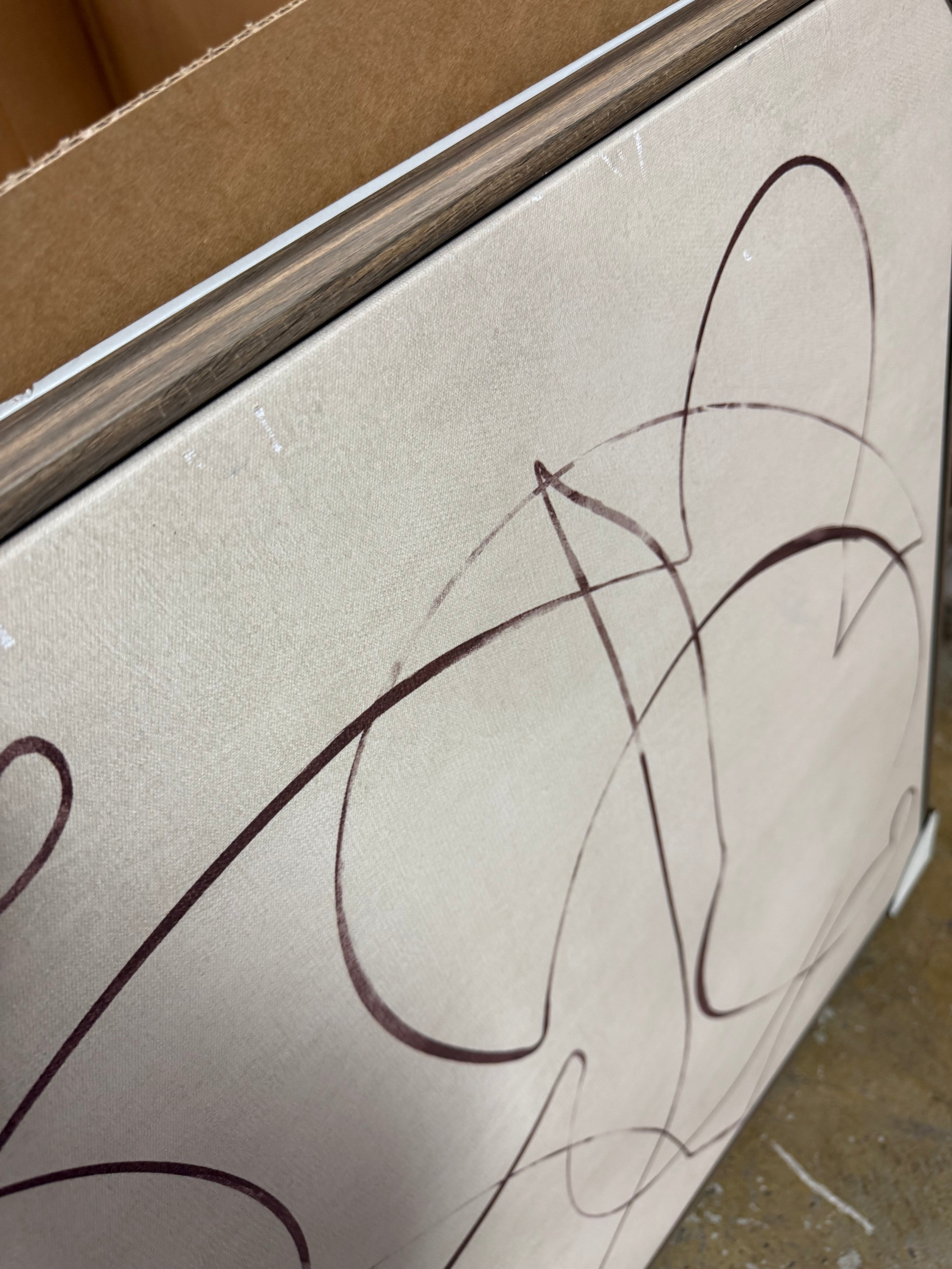 Line Abstract Framed Canvas Wall Art