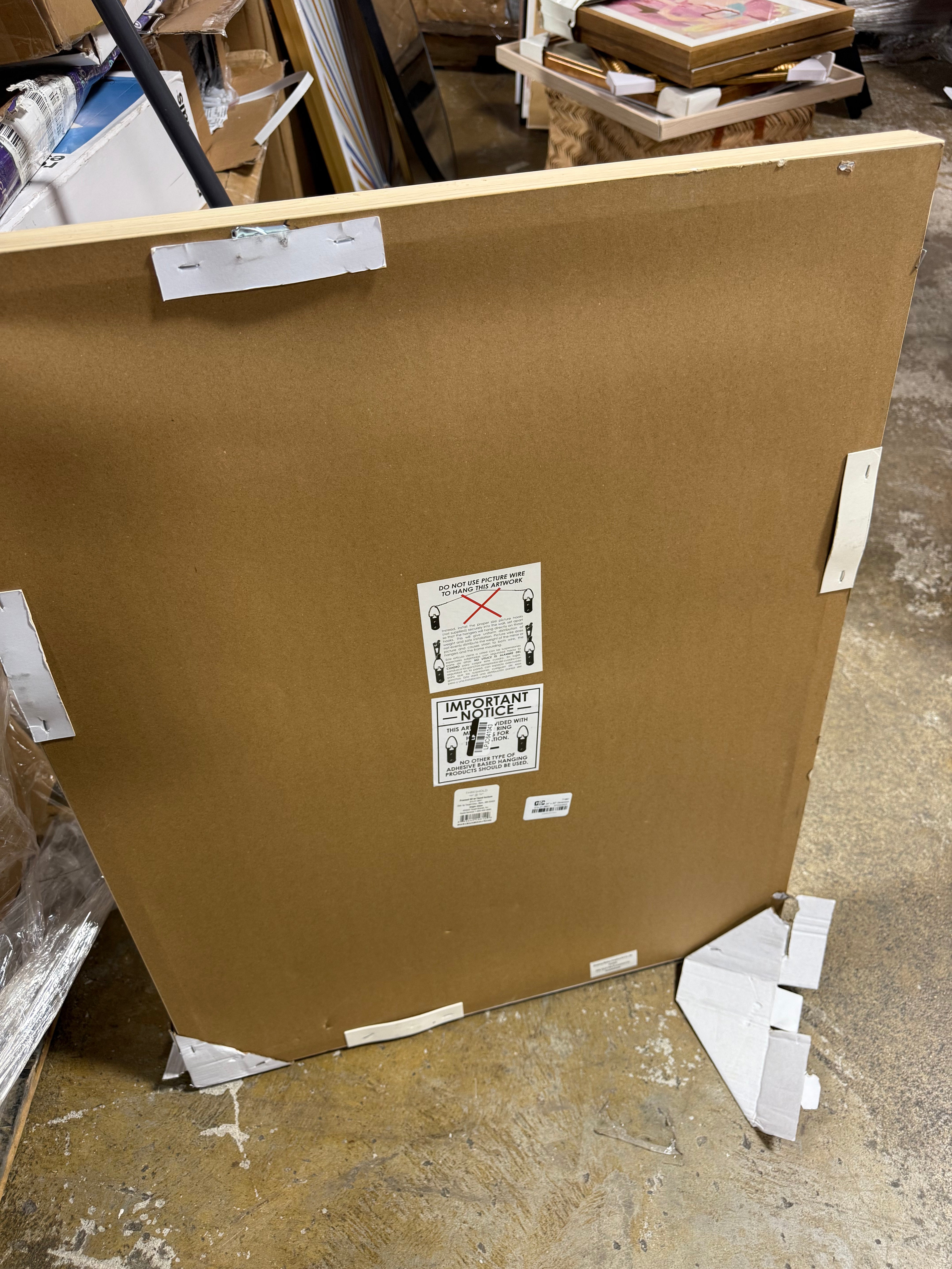 Dimensional II 3D Framed Wall Sculpture with Sand texture