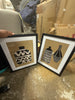 (Set of 2) Vase Set I and II Framed Decorative Wall Art Set with Mat