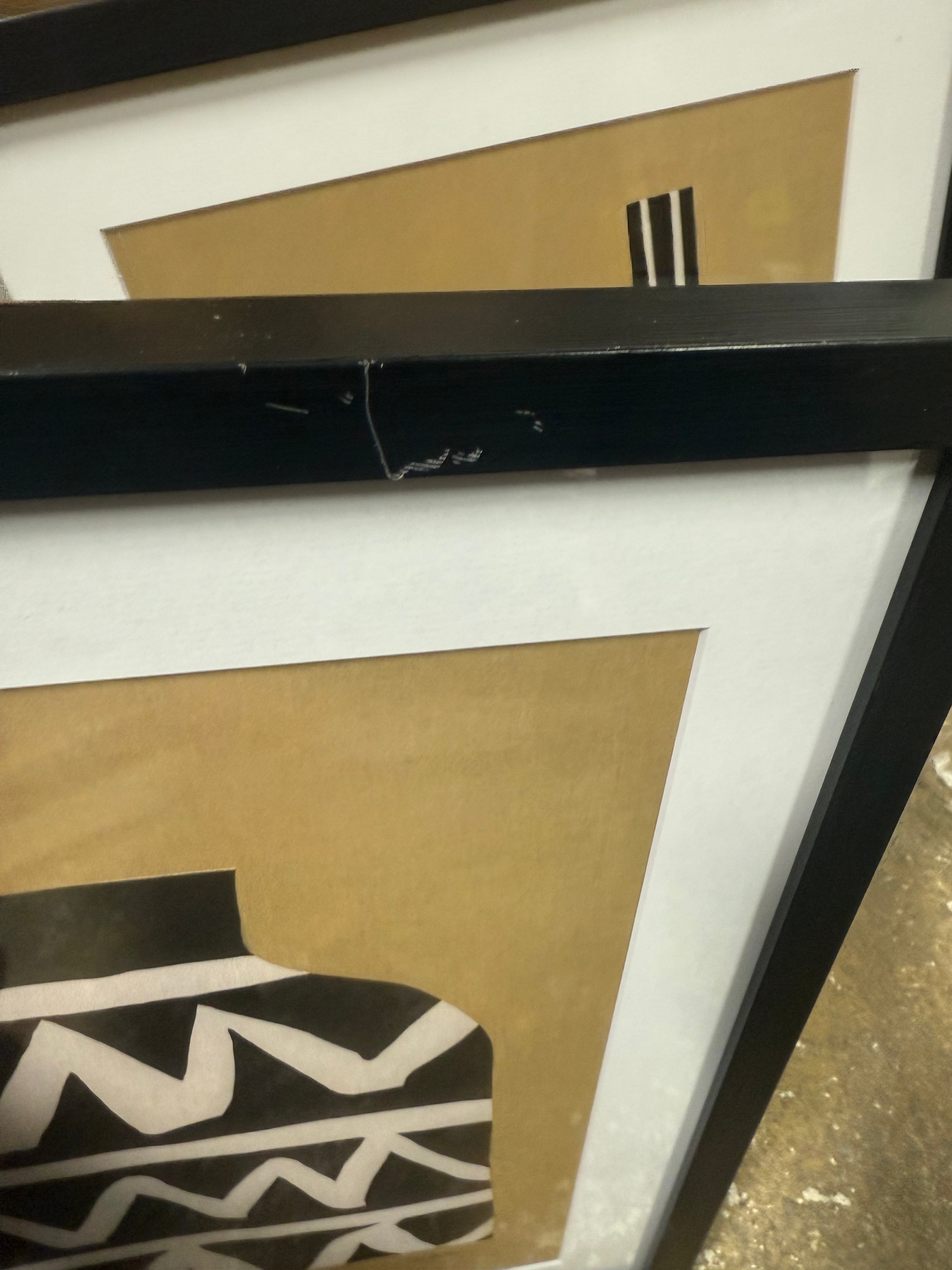 (Set of 2) Vase Set I and II Framed Decorative Wall Art Set with Mat