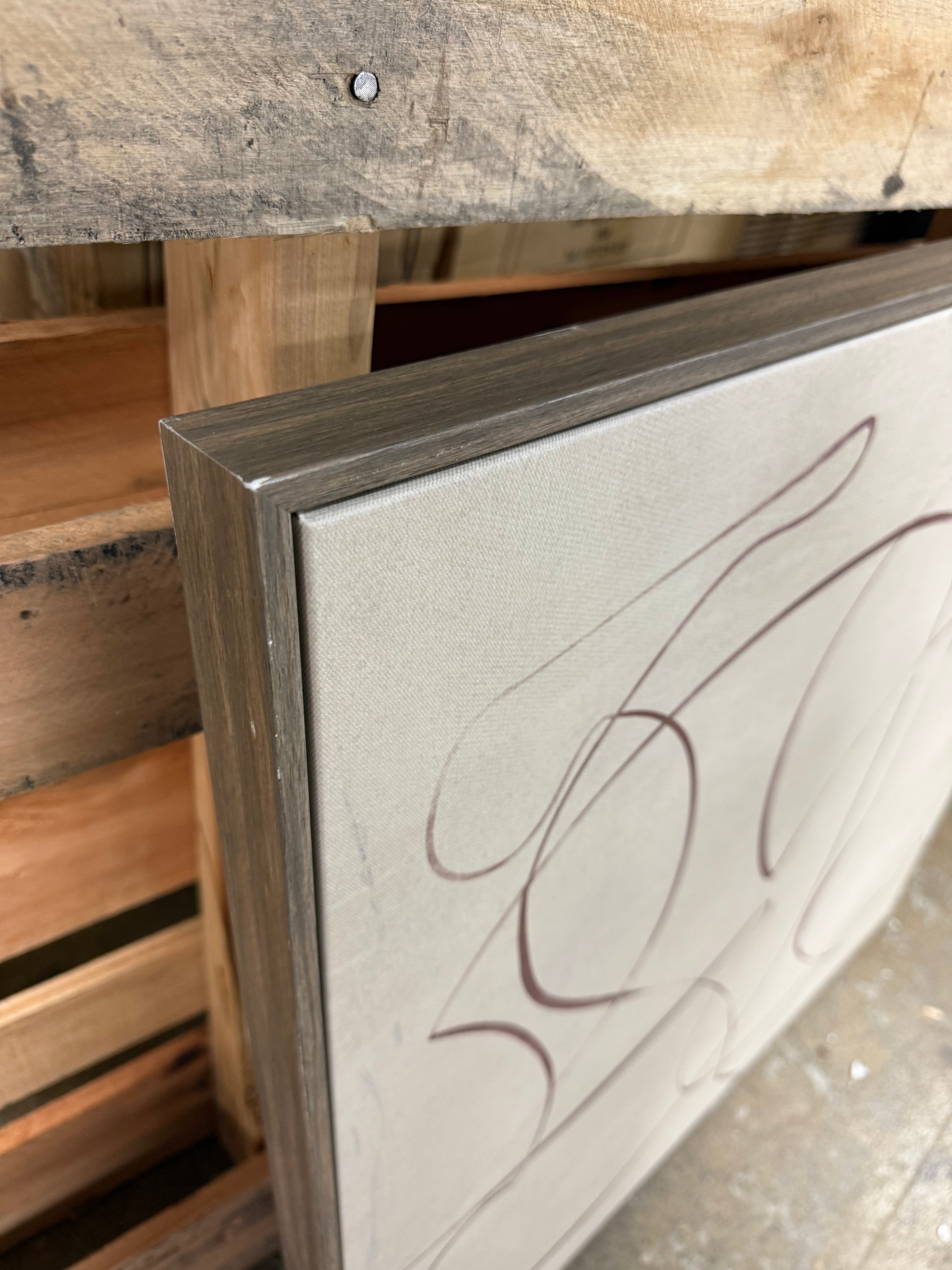 Line Abstract Framed Canvas Wall Art