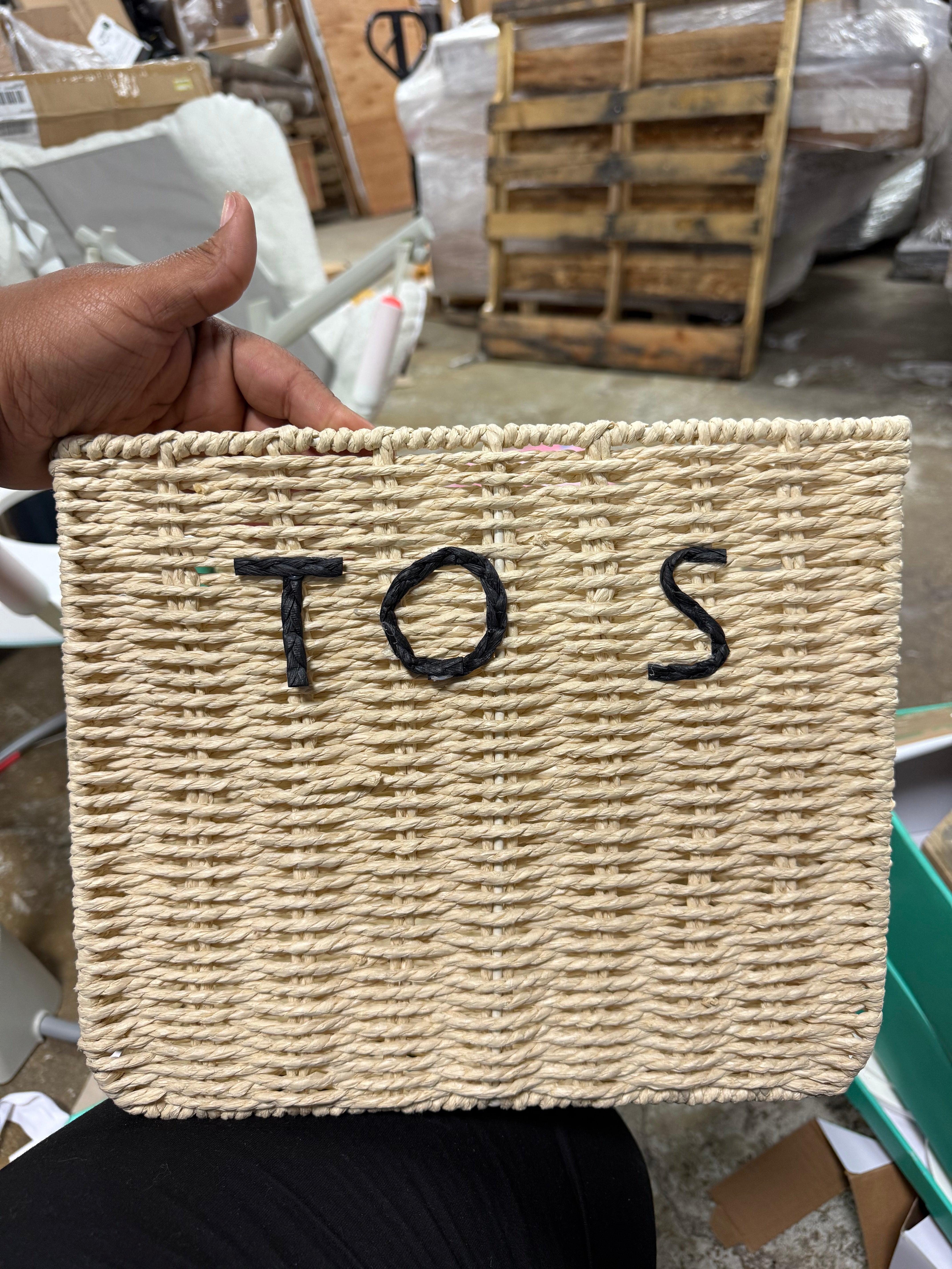Kids' Large Woven Toys Storage Basket