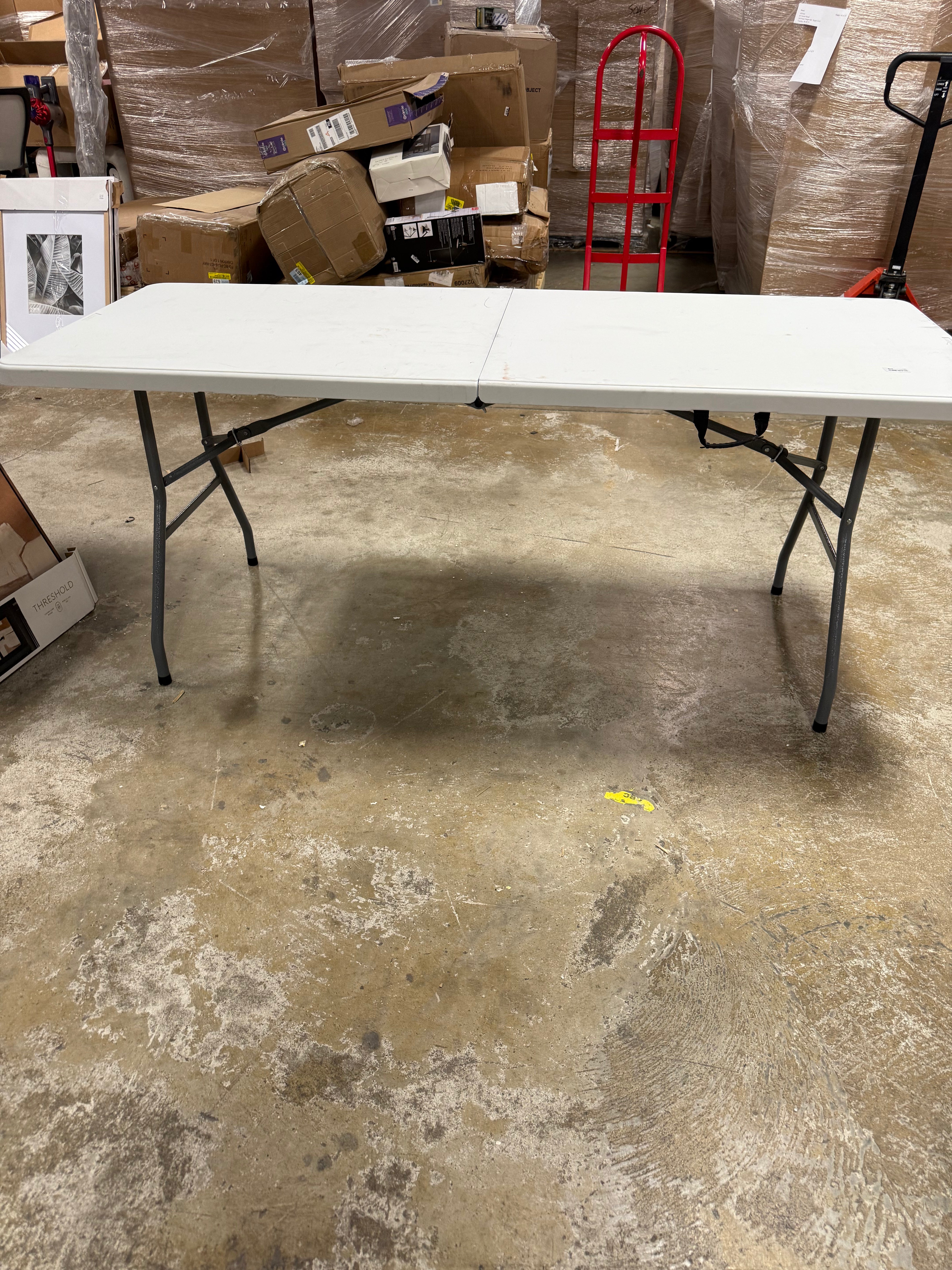 Folding Banquet Table Off White