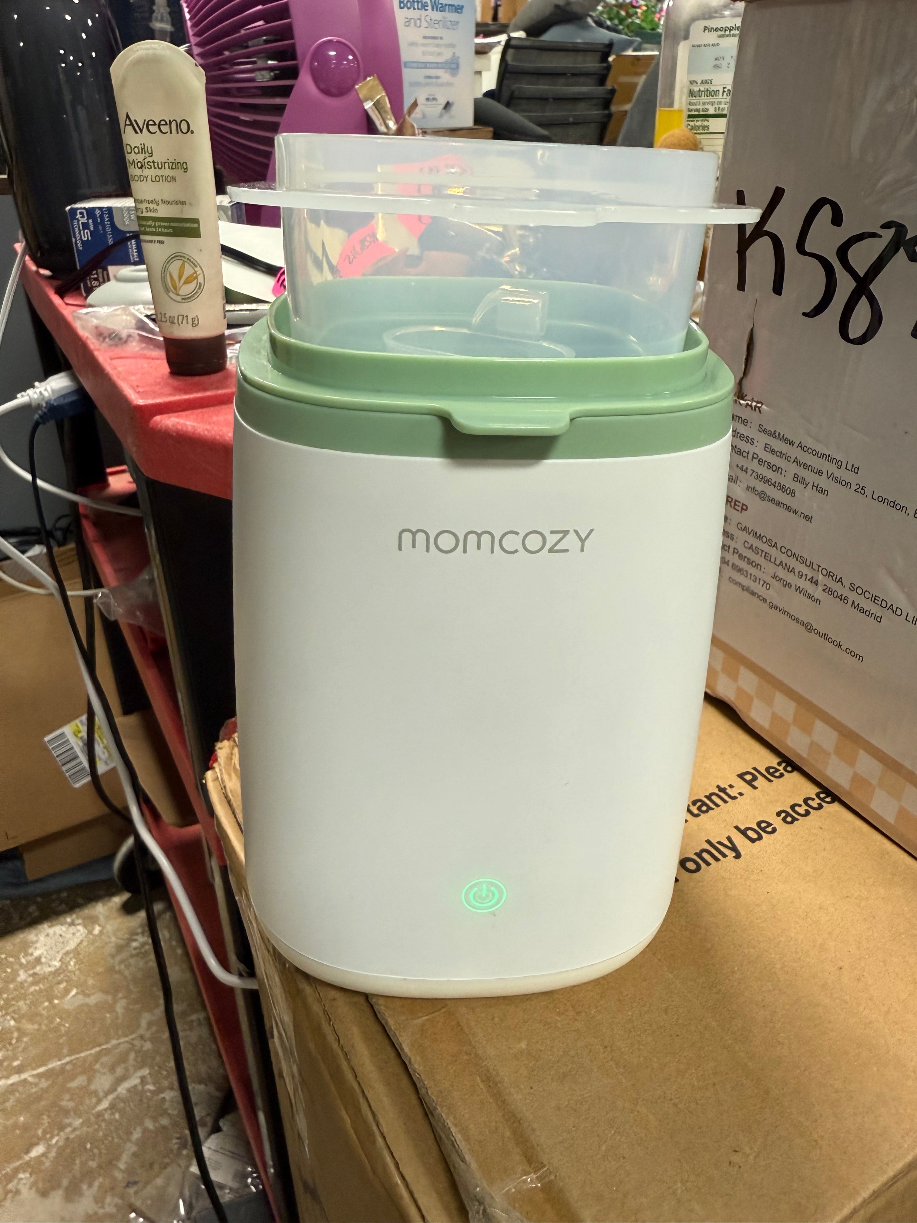 White Green Temperature Control Multifunctional Baby Bottle Warmer