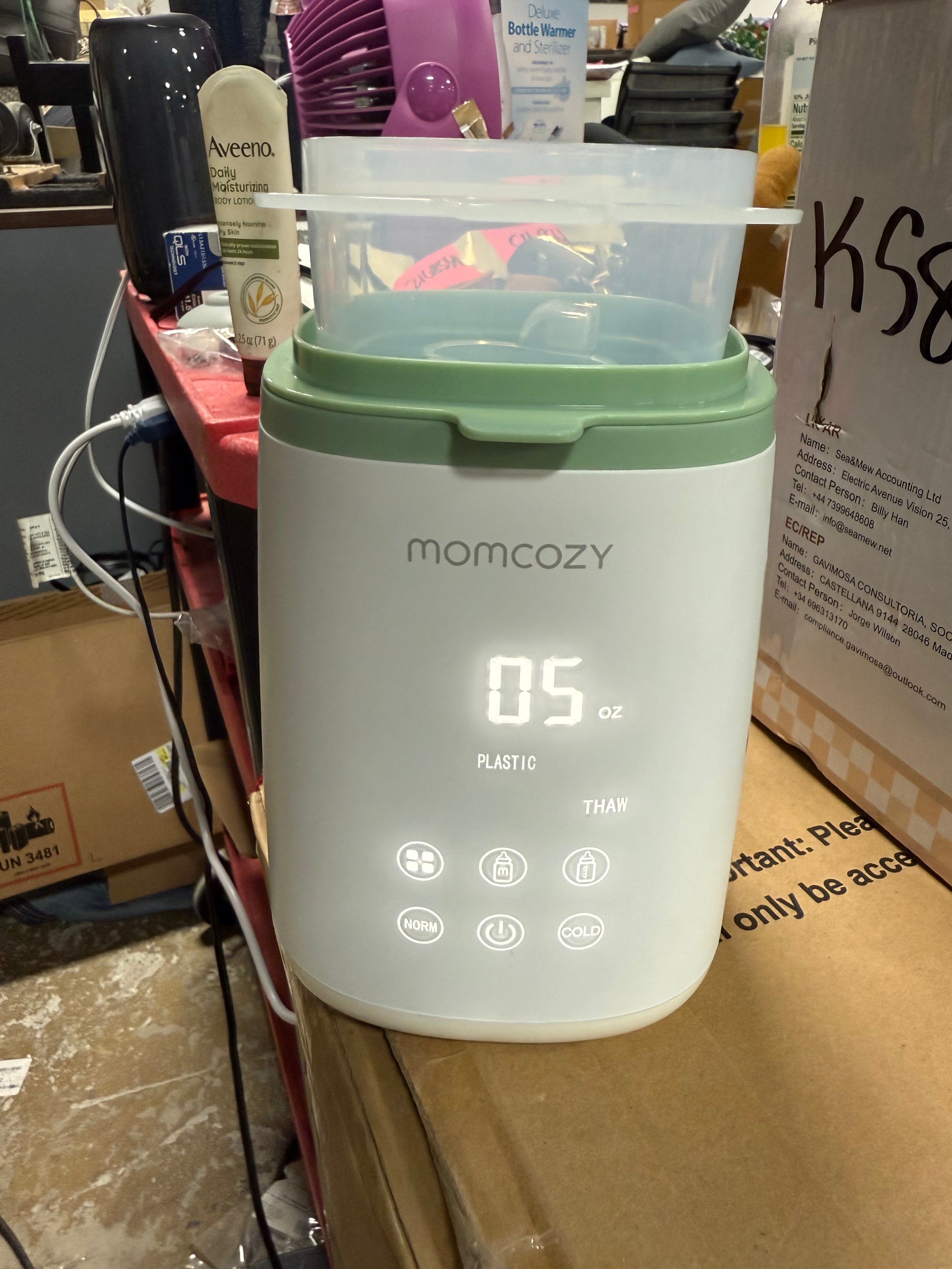 White Green Temperature Control Multifunctional Baby Bottle Warmer