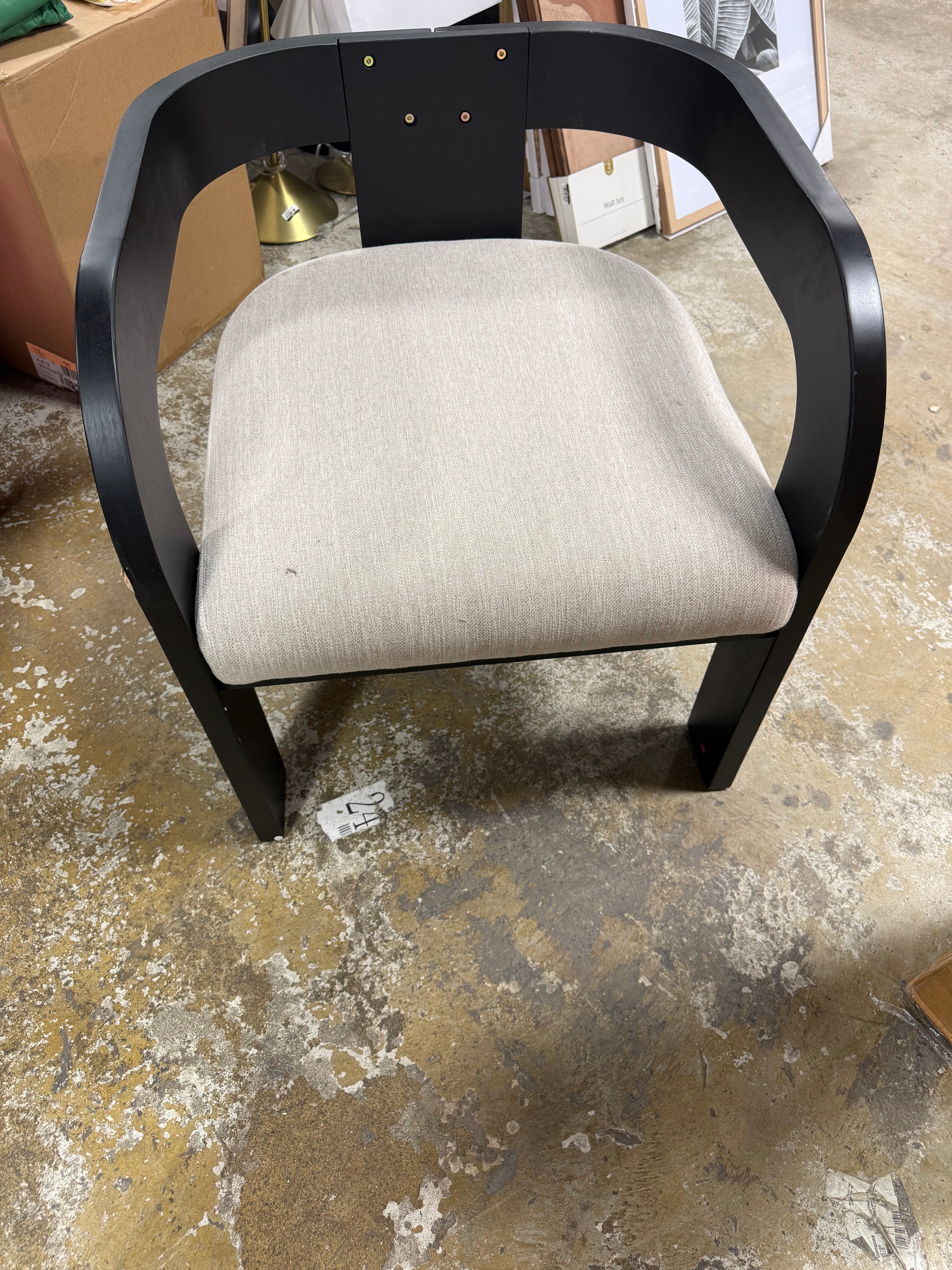 Home Smolder Modern Rubberwood Upholstered Dining Chairs, single chair