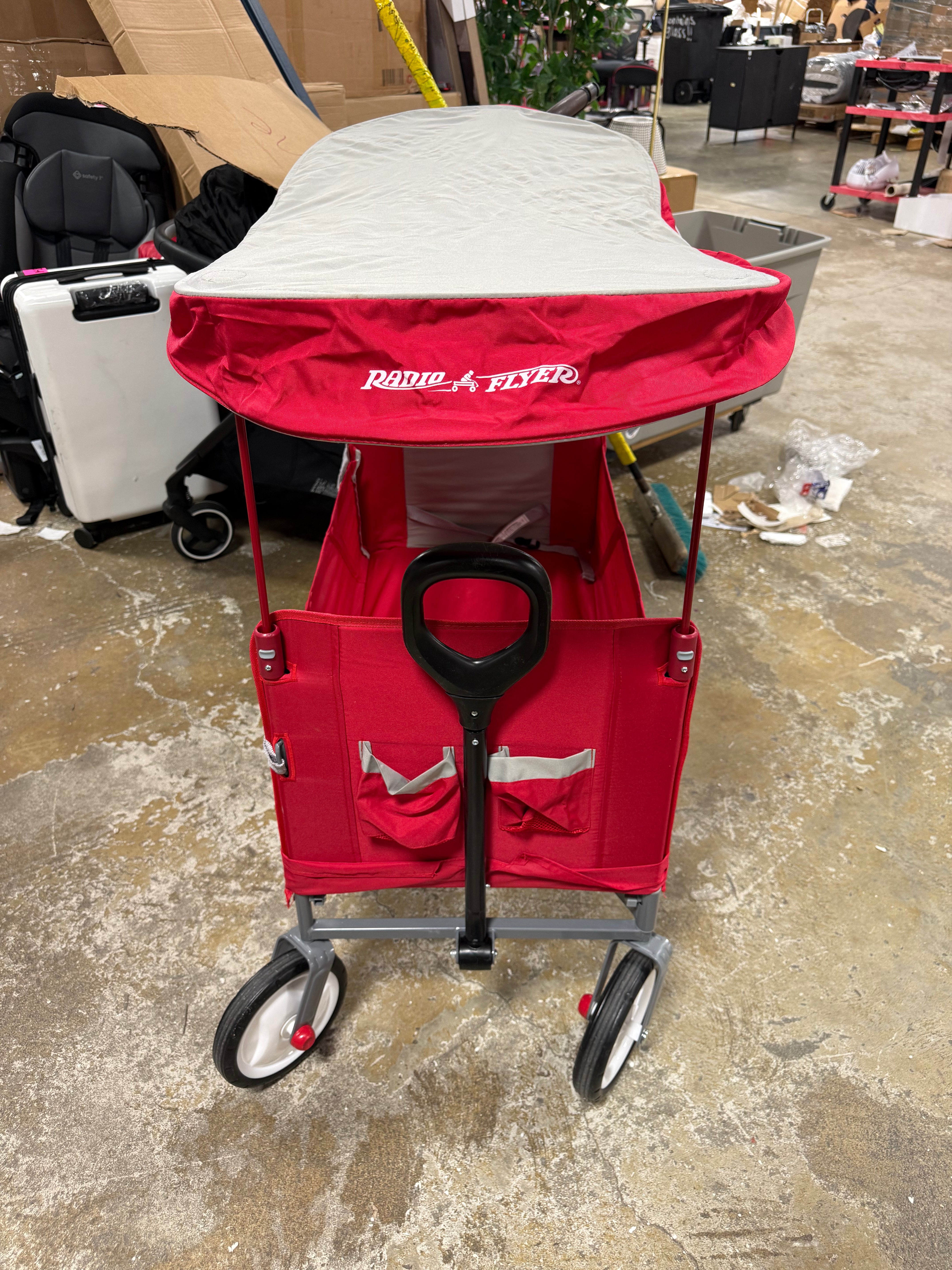 3 in 1 EZ Fold Wagon with Canopy - Red