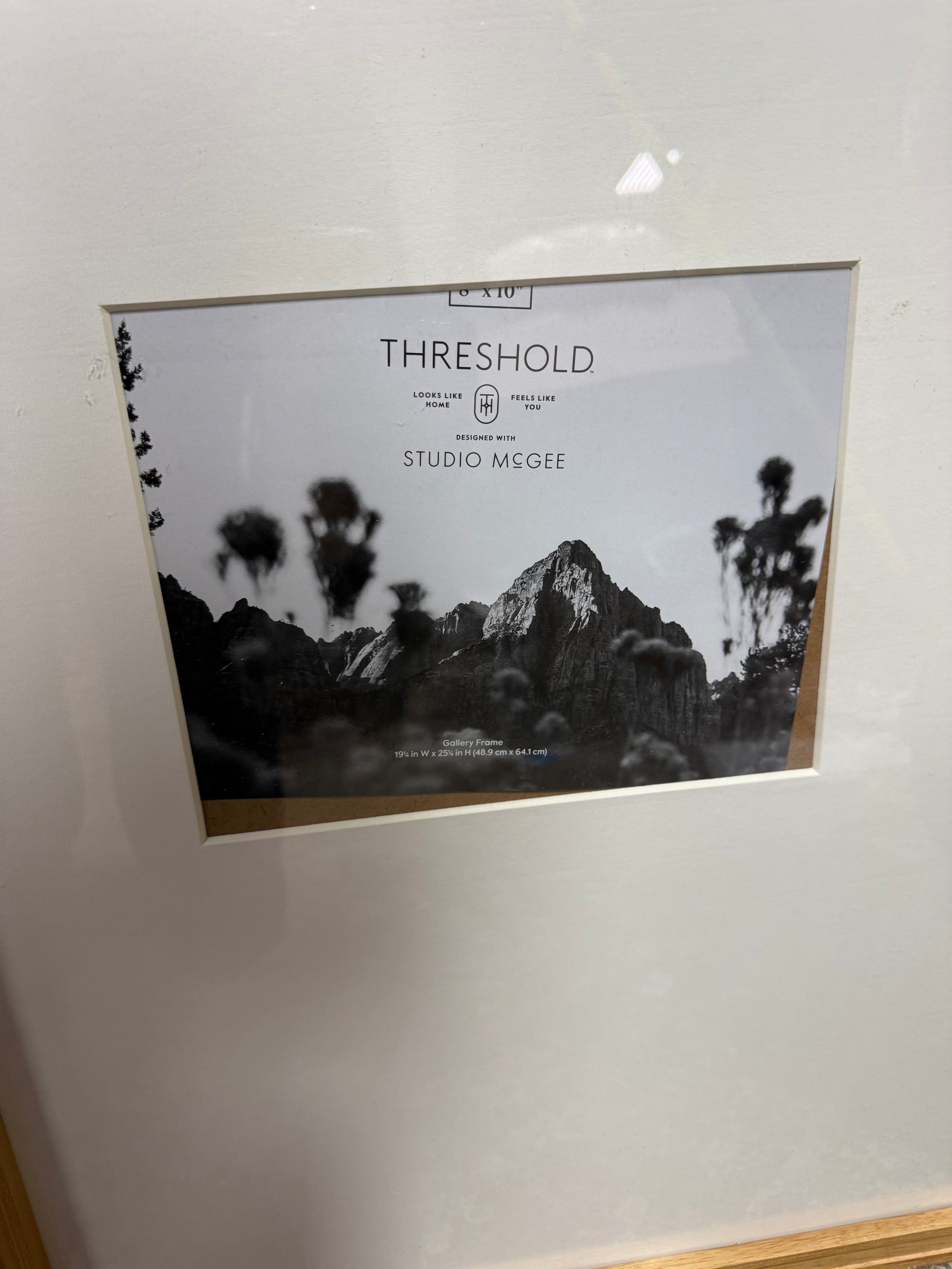 Matted Gallery Frame Natural Wood