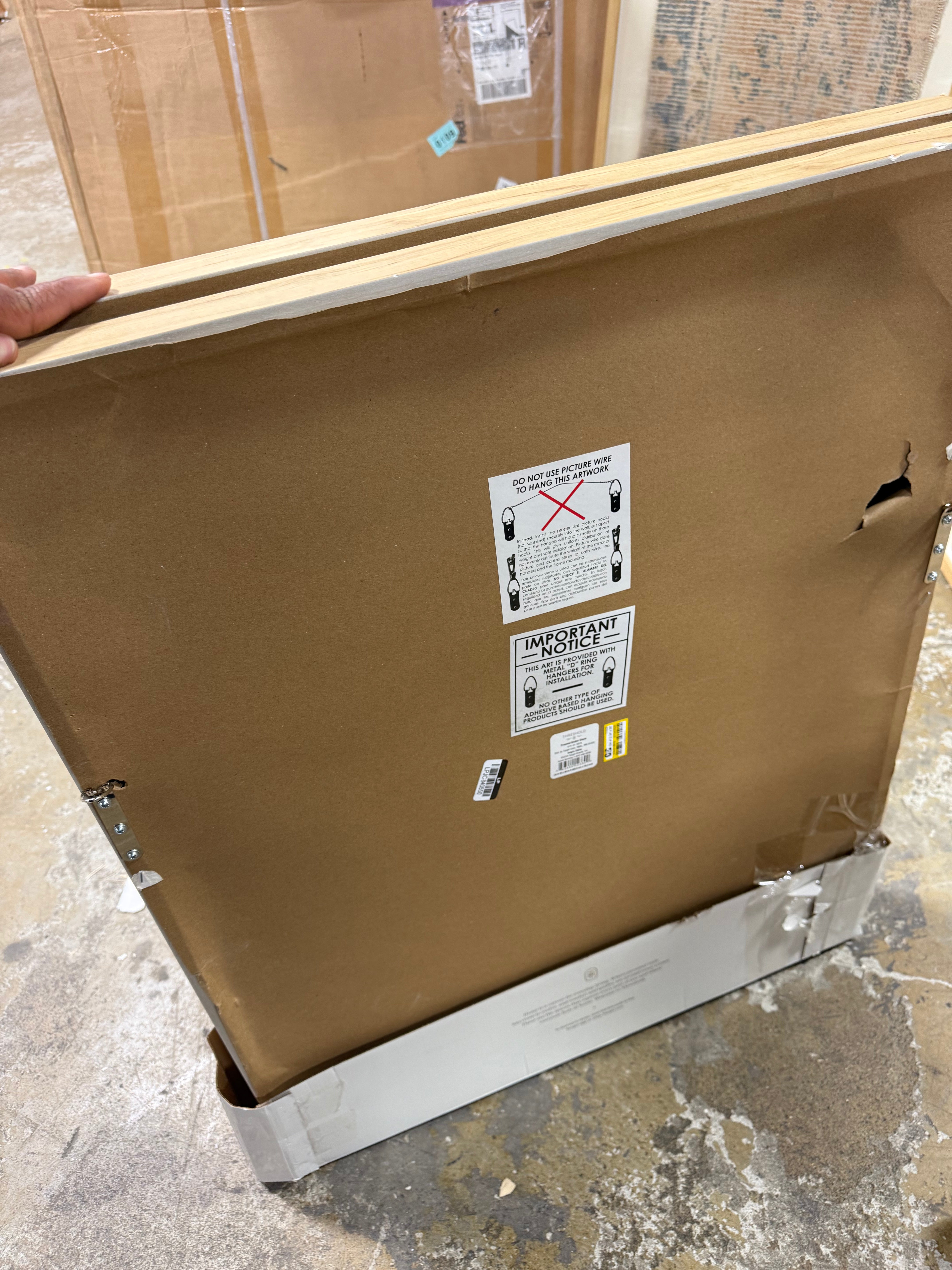 (Set of 2) Textured Fabric Framed Wall Art