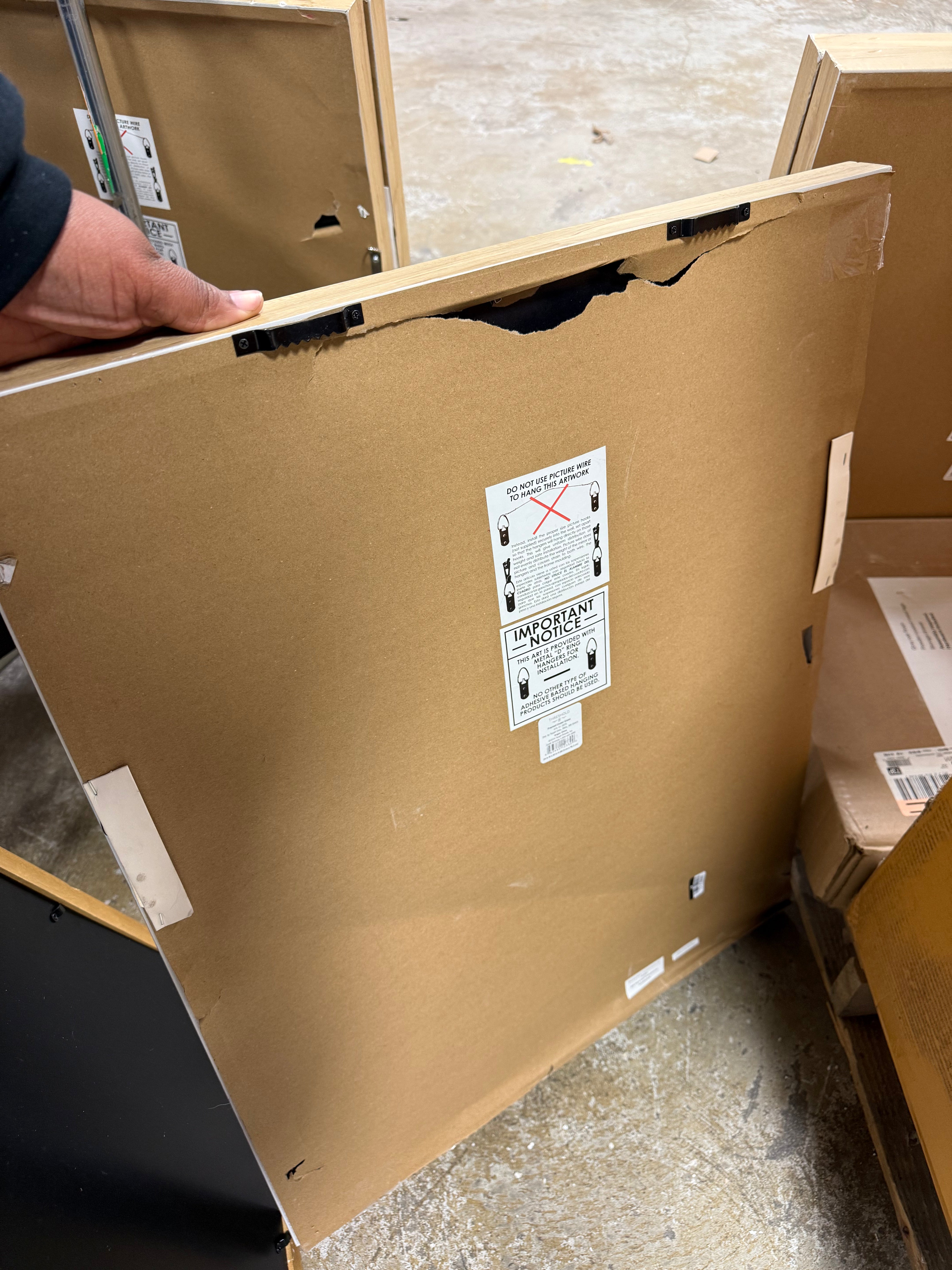 1-Piece Textured Fabric Framed Wall Art