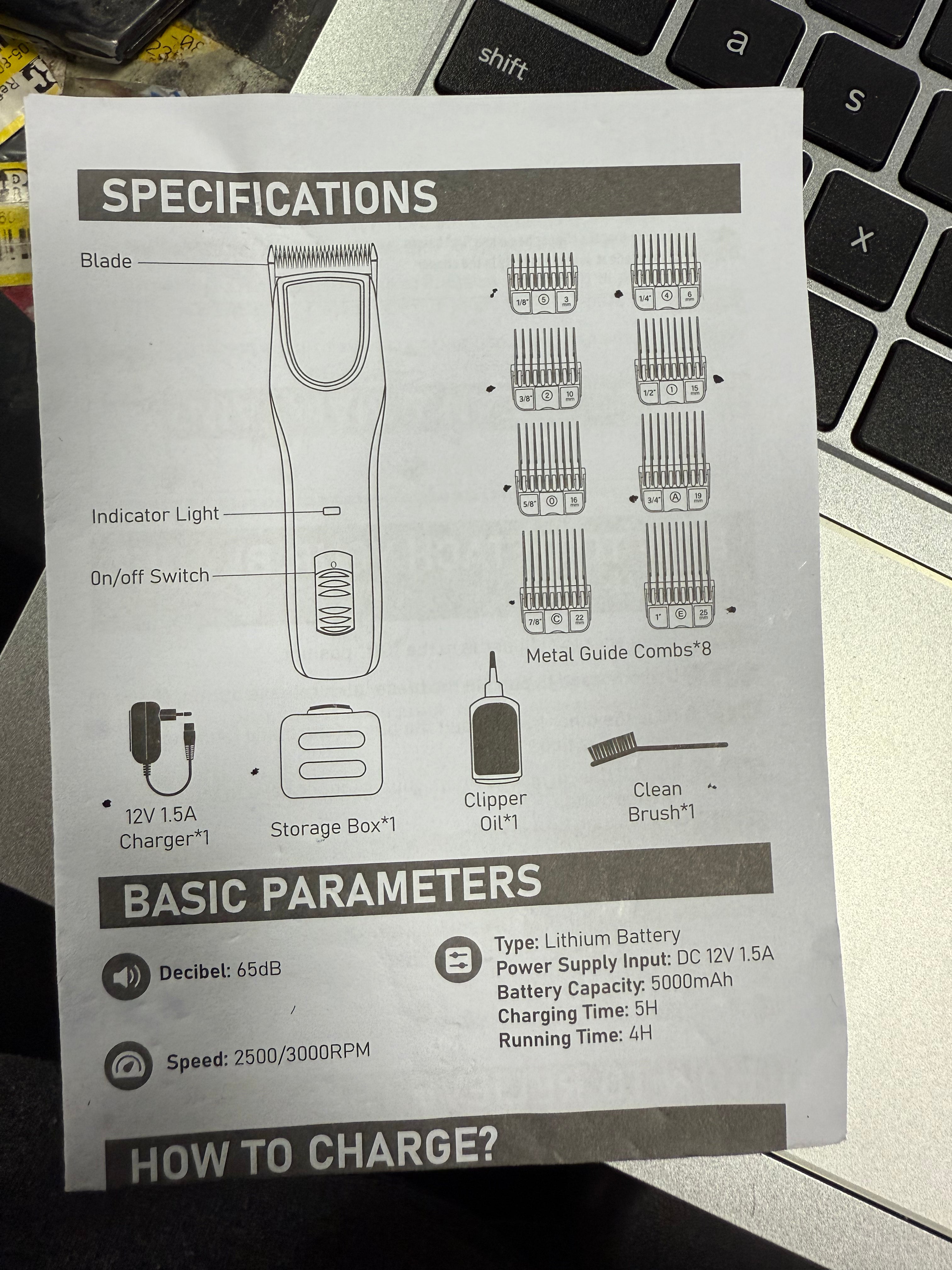 Professional Dog Clippers for Grooming - 2 Speed Pet Grooming Kit