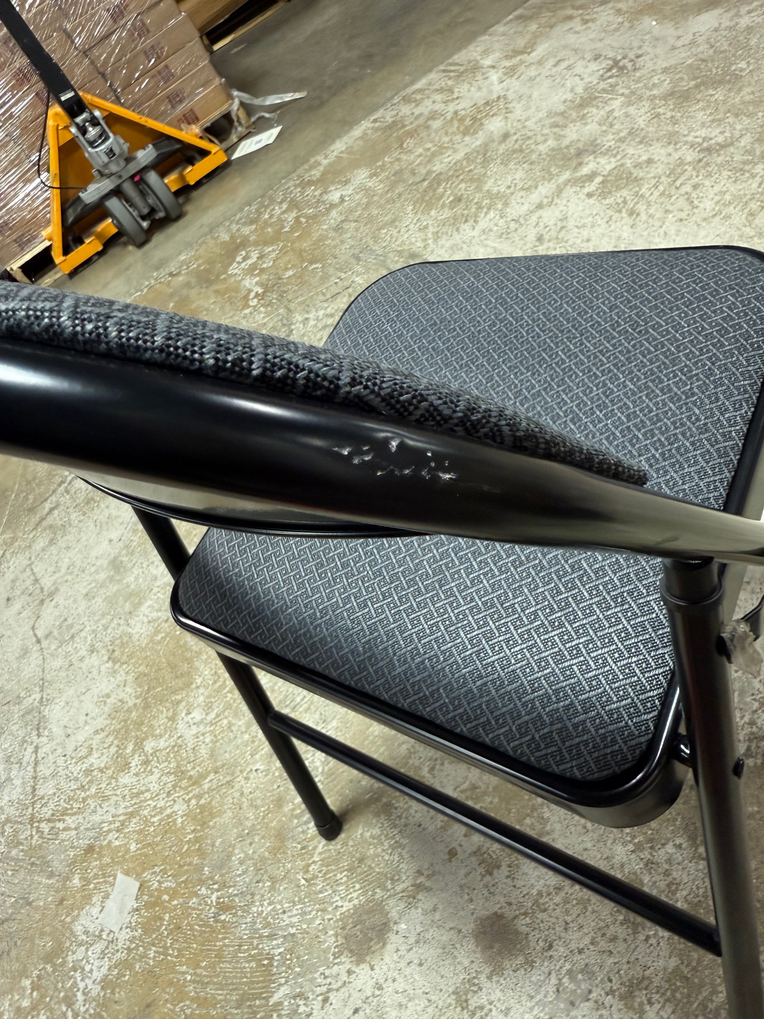 Fabric Padded Folding Chair Black, final cut