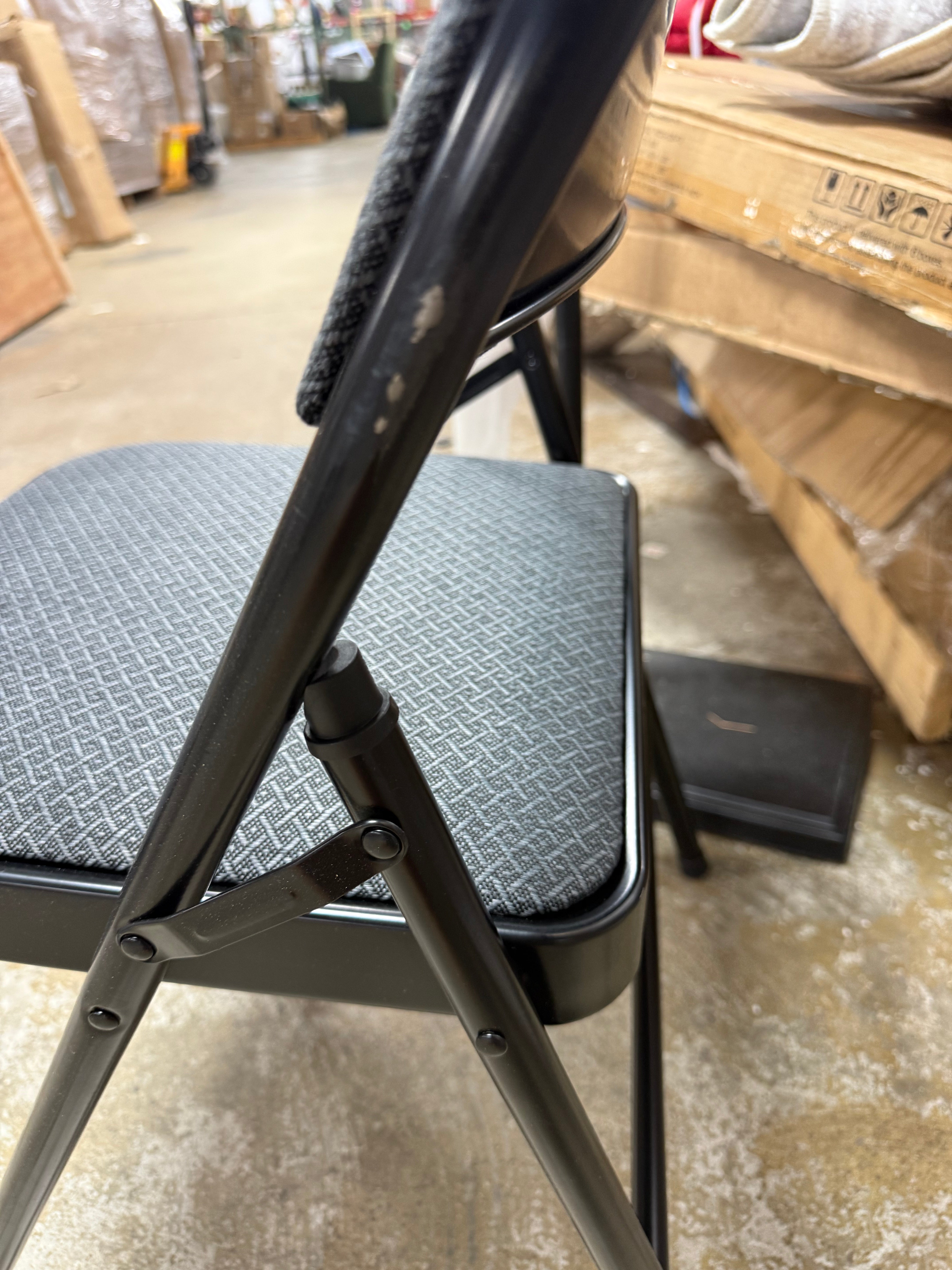 Fabric Padded Folding Chair Black, final cut