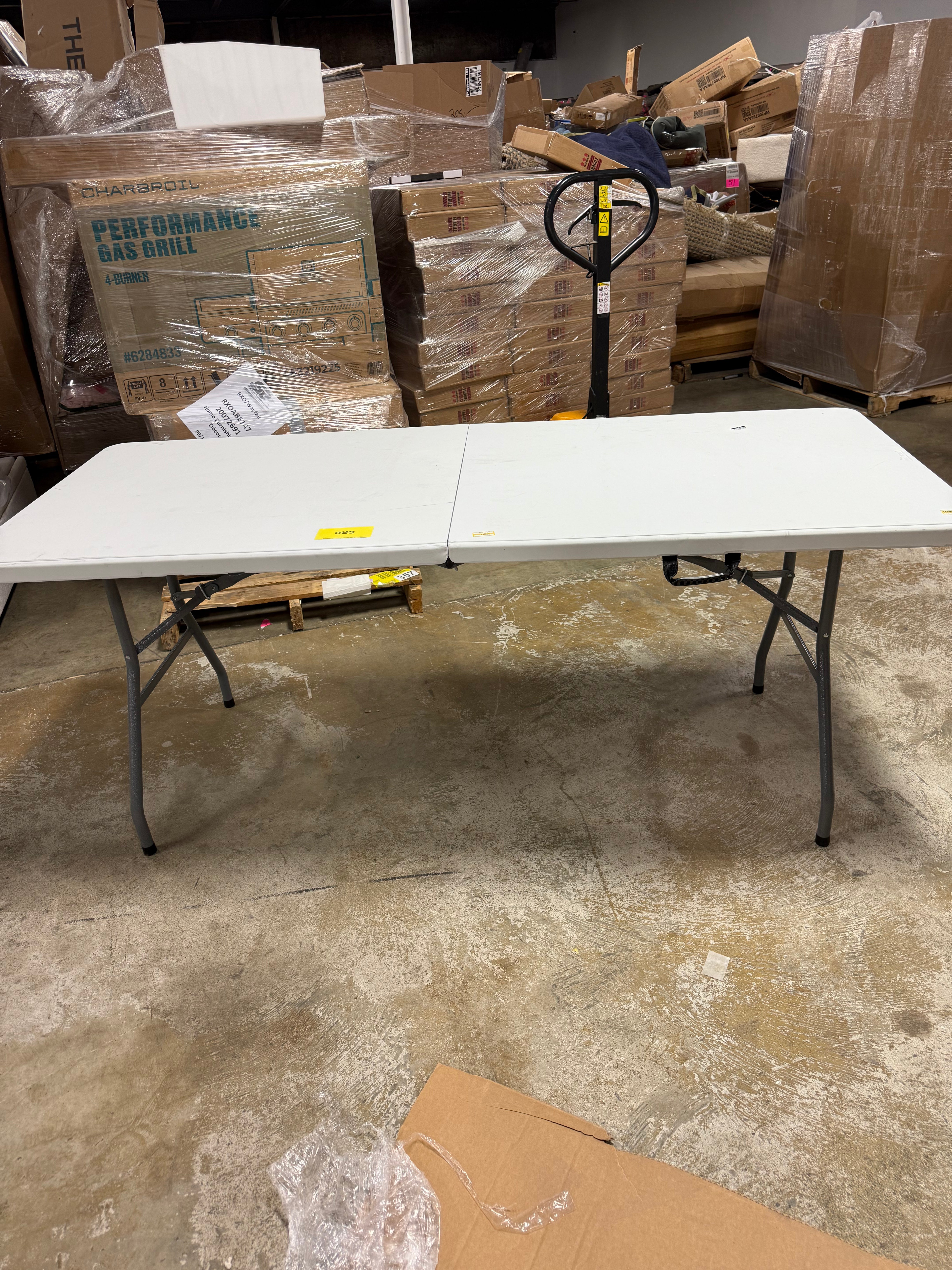 Folding Banquet Table Off White