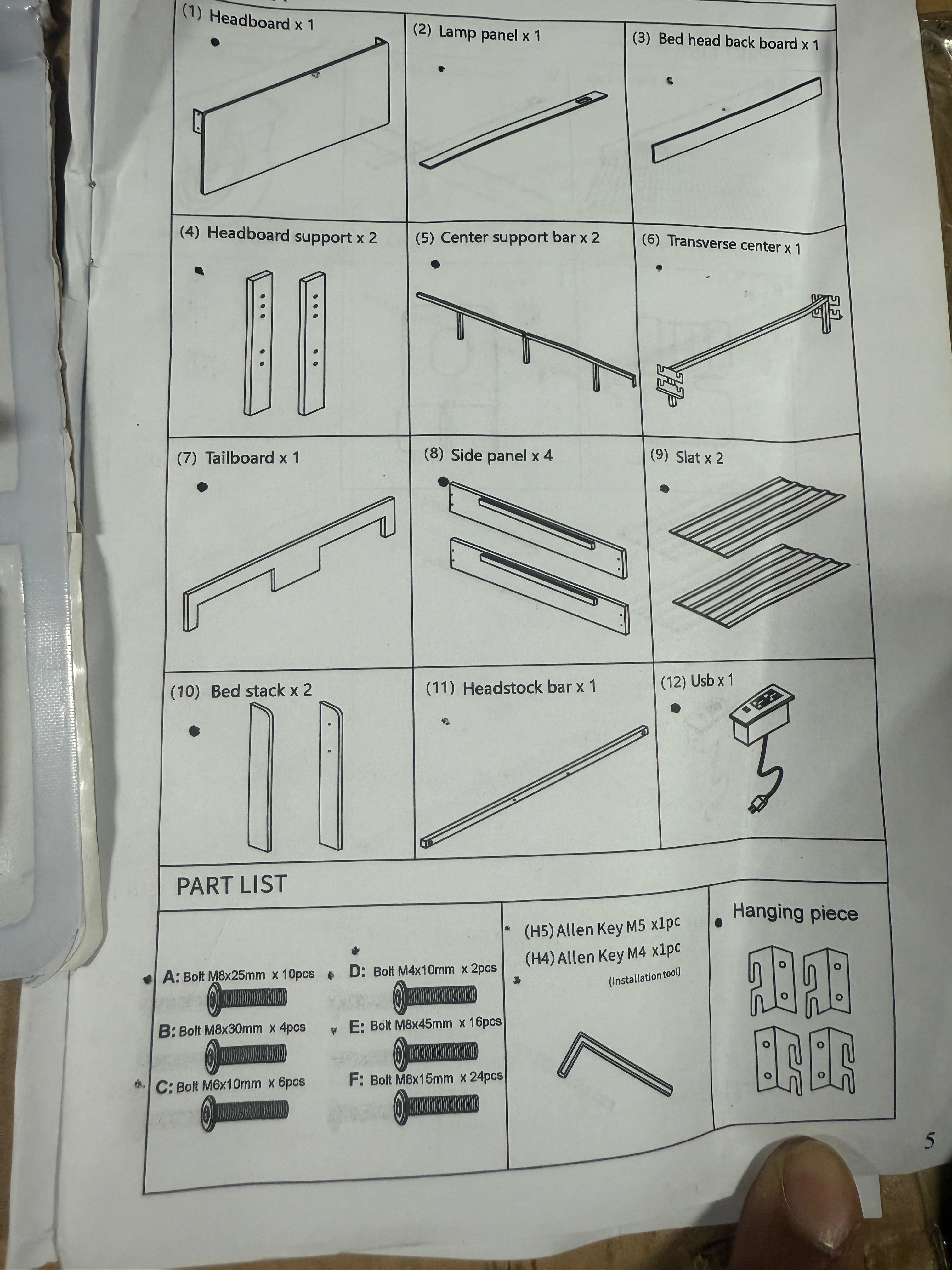 Tata Velvet Upholstered Platform Bed Frame With Headboard, Charging Station and Storage Drawer - King