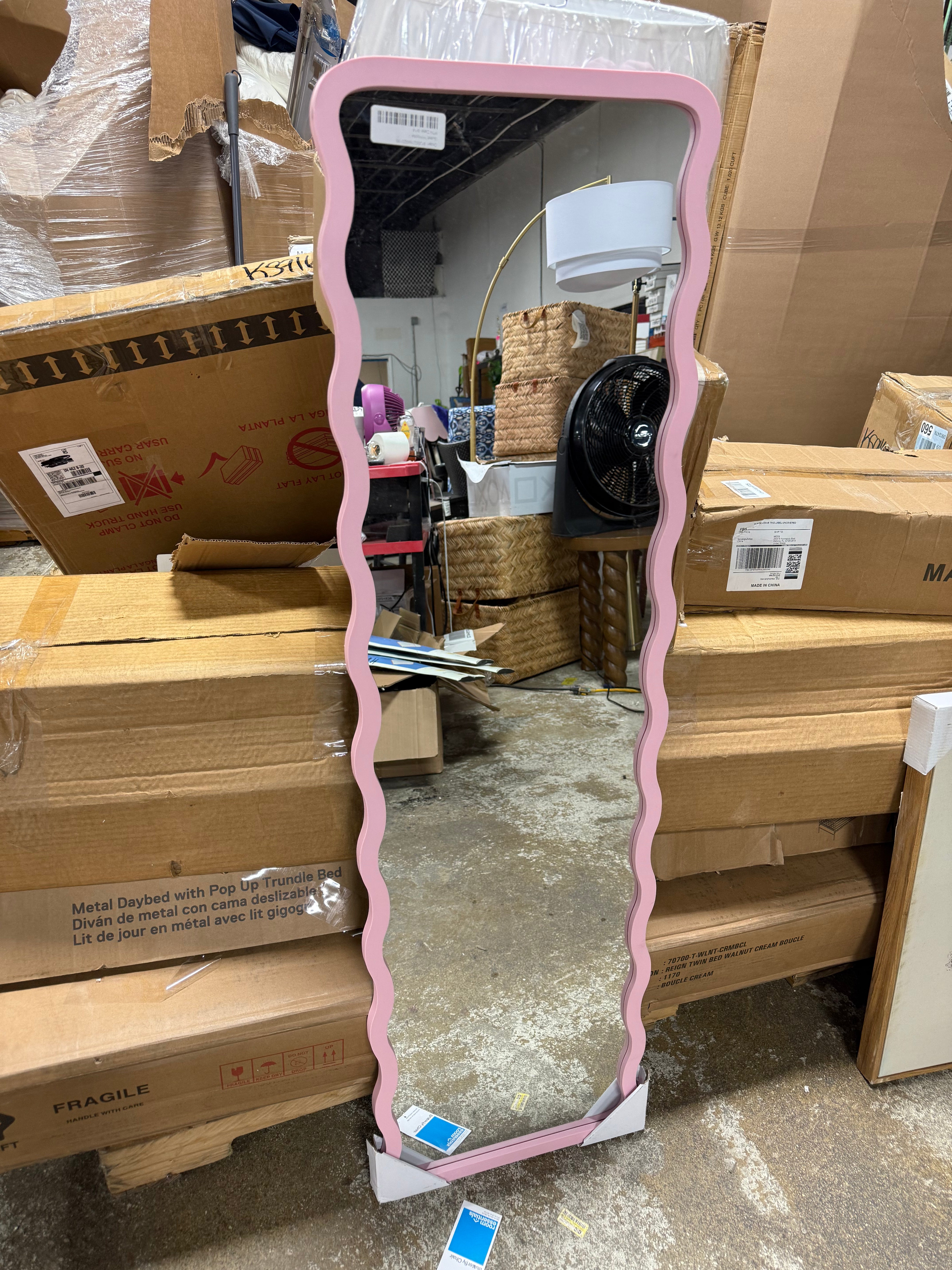 Wavy Over The Door Mirror